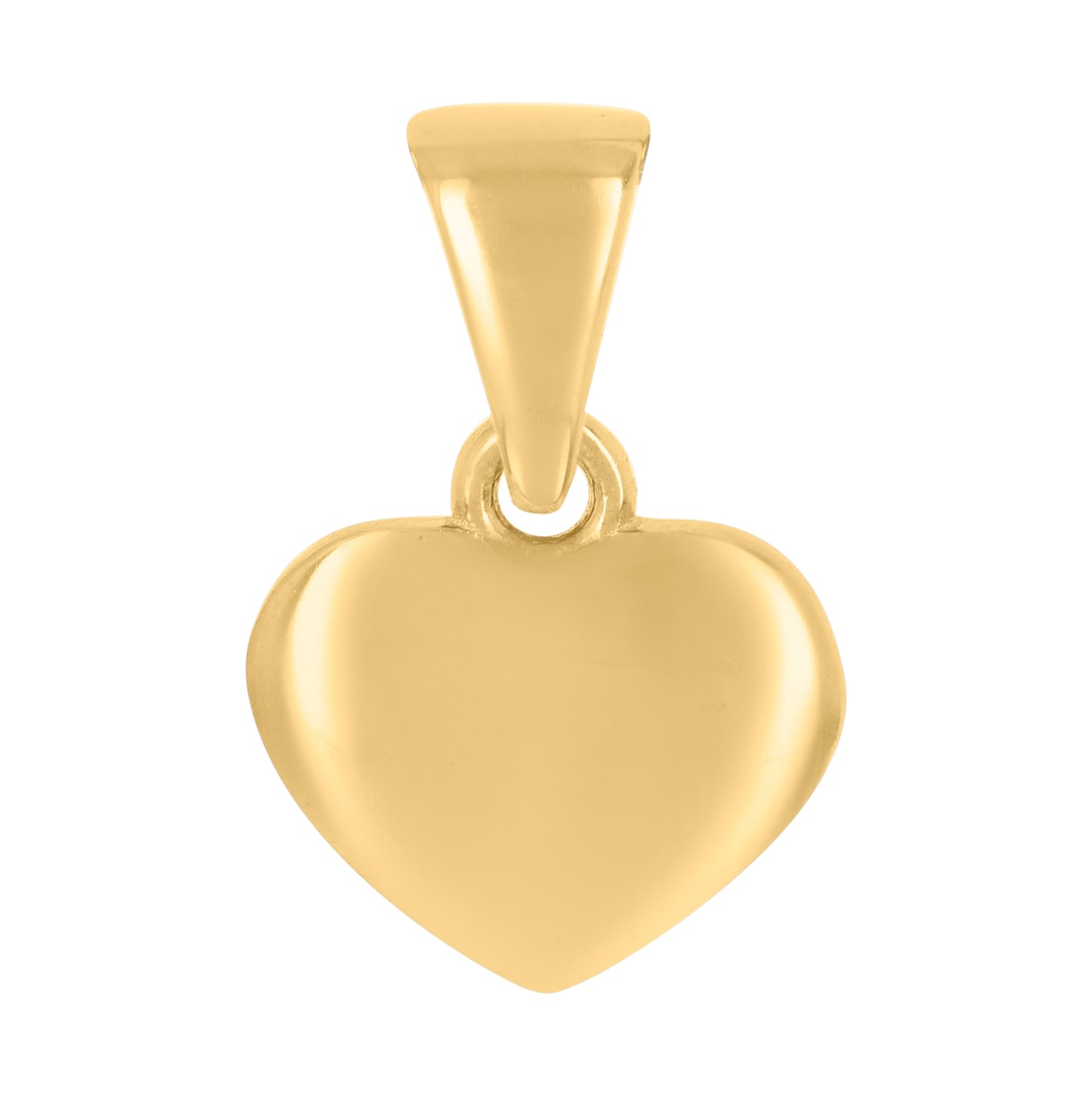 10K Yellow Gold Womens Heart Charm Pendant
