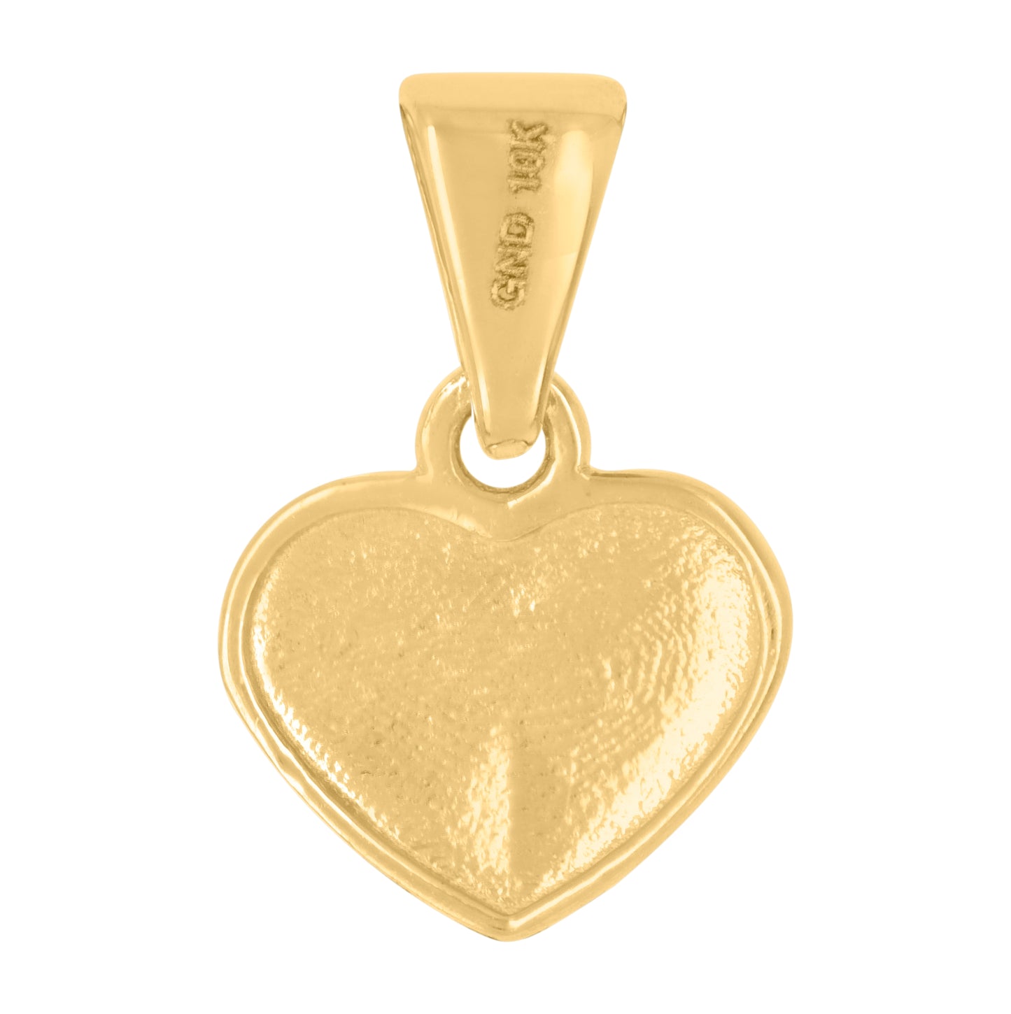 10K Yellow Gold Womens Heart Charm Pendant
