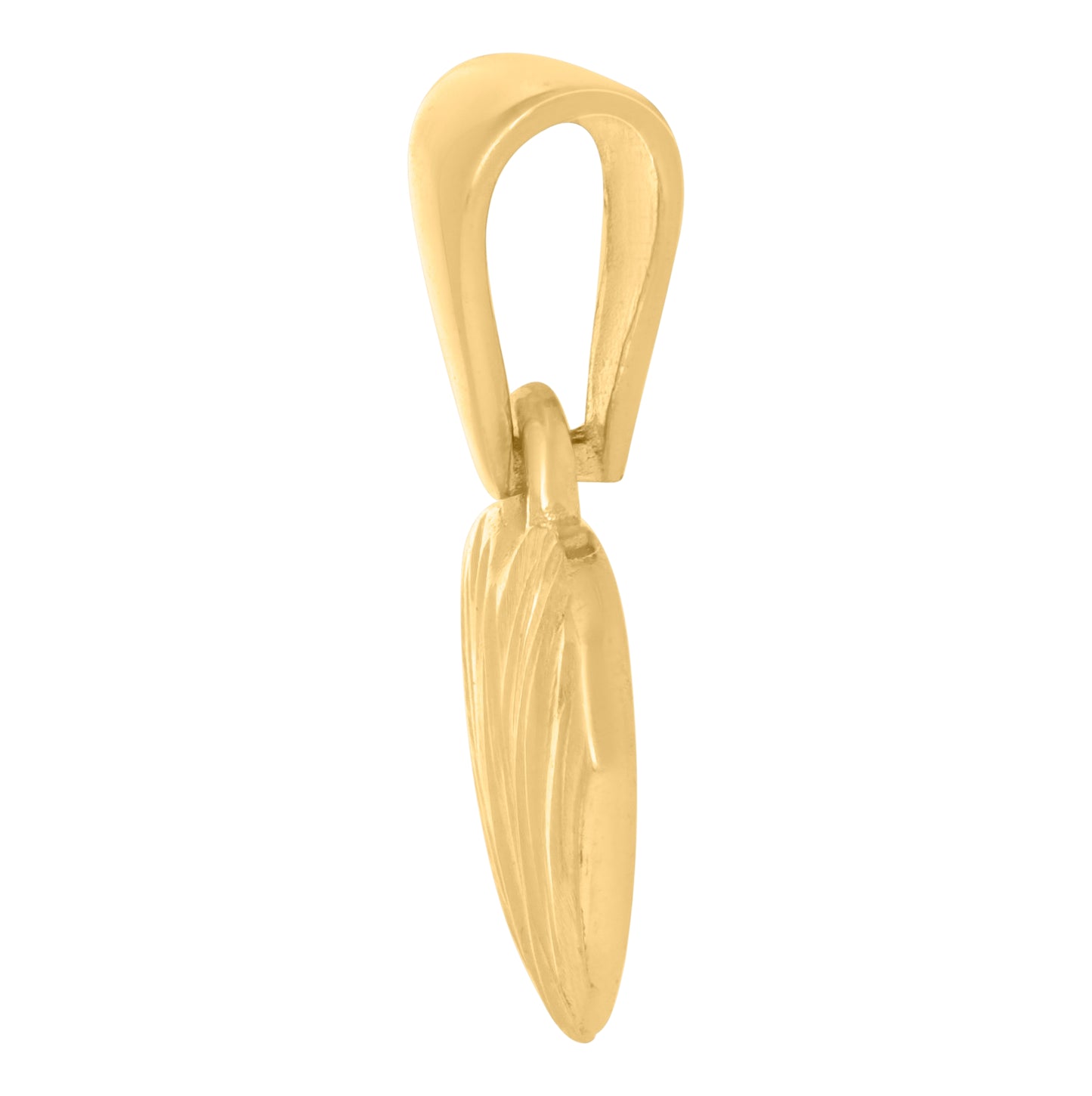 10K Yellow Gold Womens Heart Charm Pendant