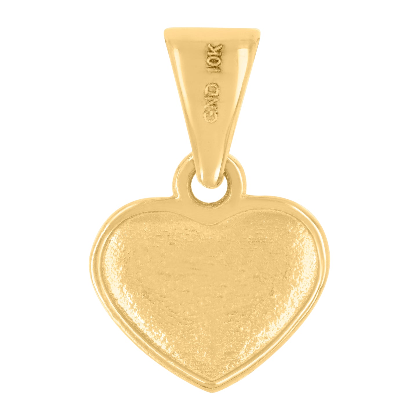 10K Yellow Gold Womens Heart Charm Pendant