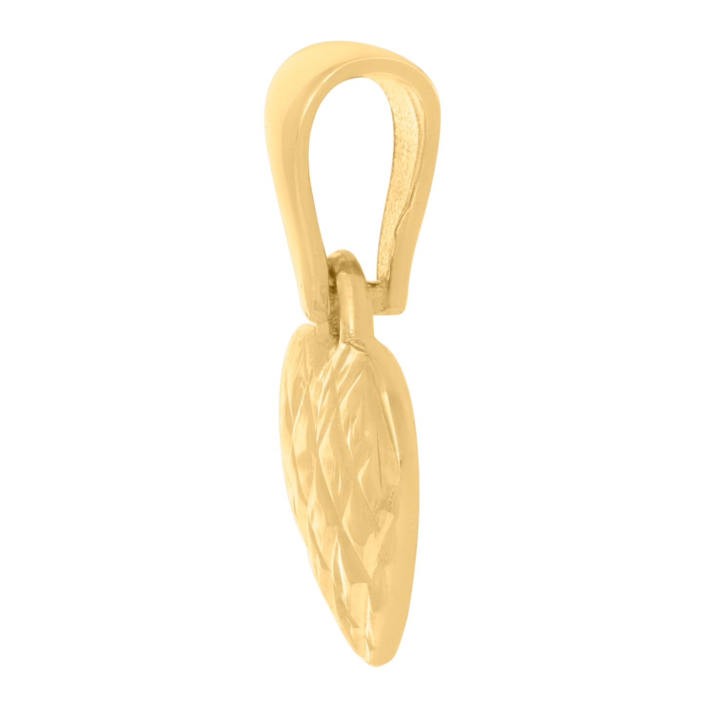 10K Yellow Gold Womens Heart Charm Pendant