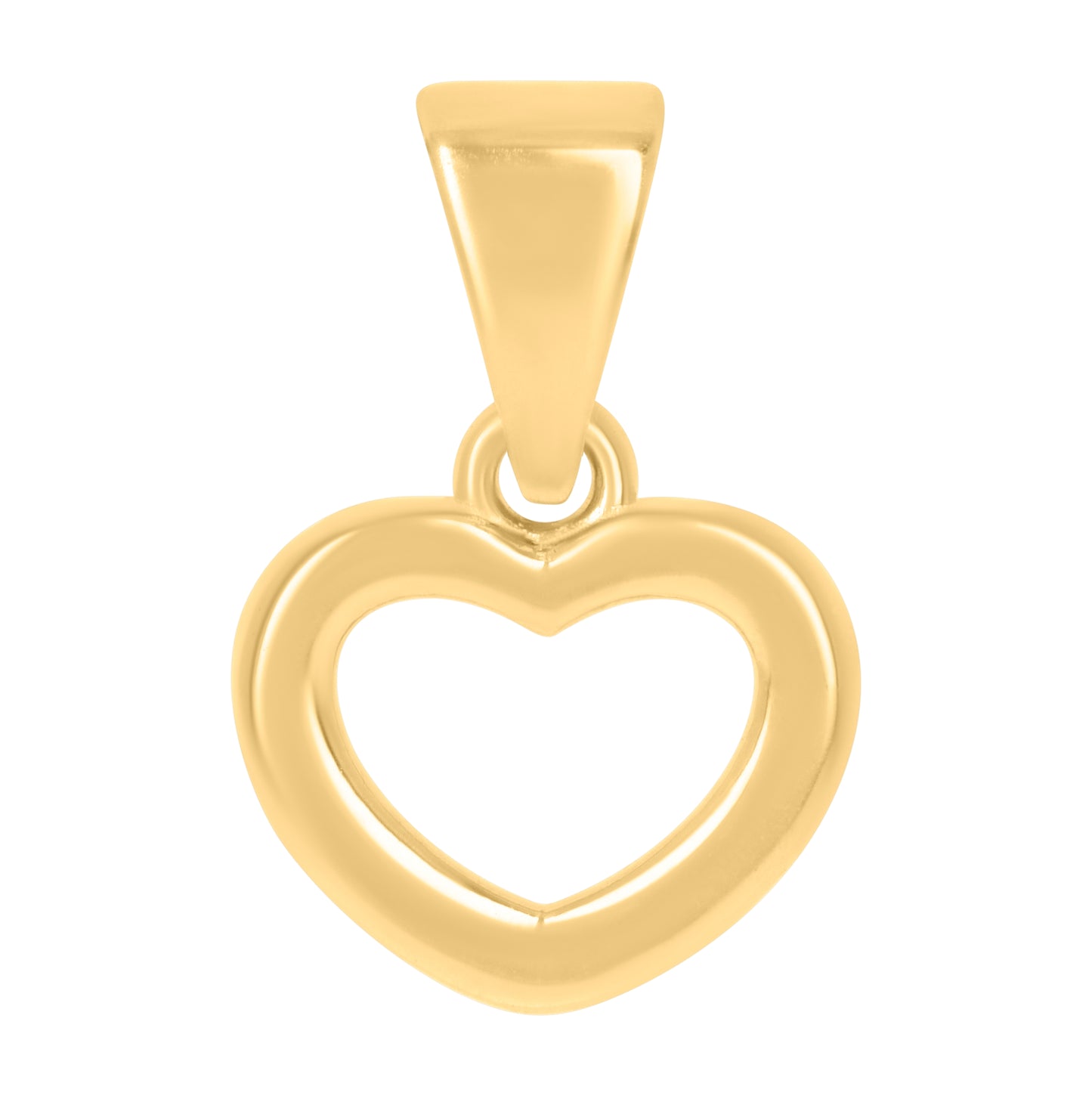 10K Yellow Gold Womens Heart Charm Pendant