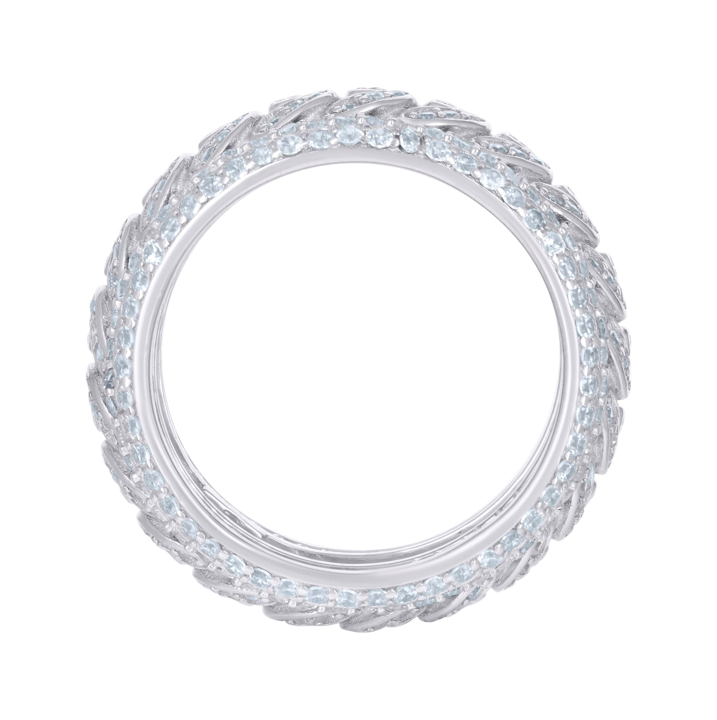 Sterling Silver Men's Cubic-Zirconia Fashion Bridal Anniversary Wedding Engagement Band Ring