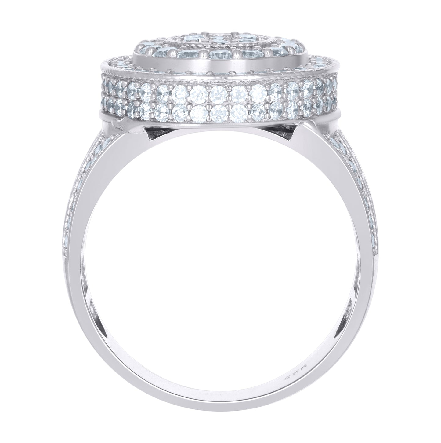 Sterling Silver Men's Cubic-Zirconia Fashion Bridal Anniversary Wedding Engagement Band Ring