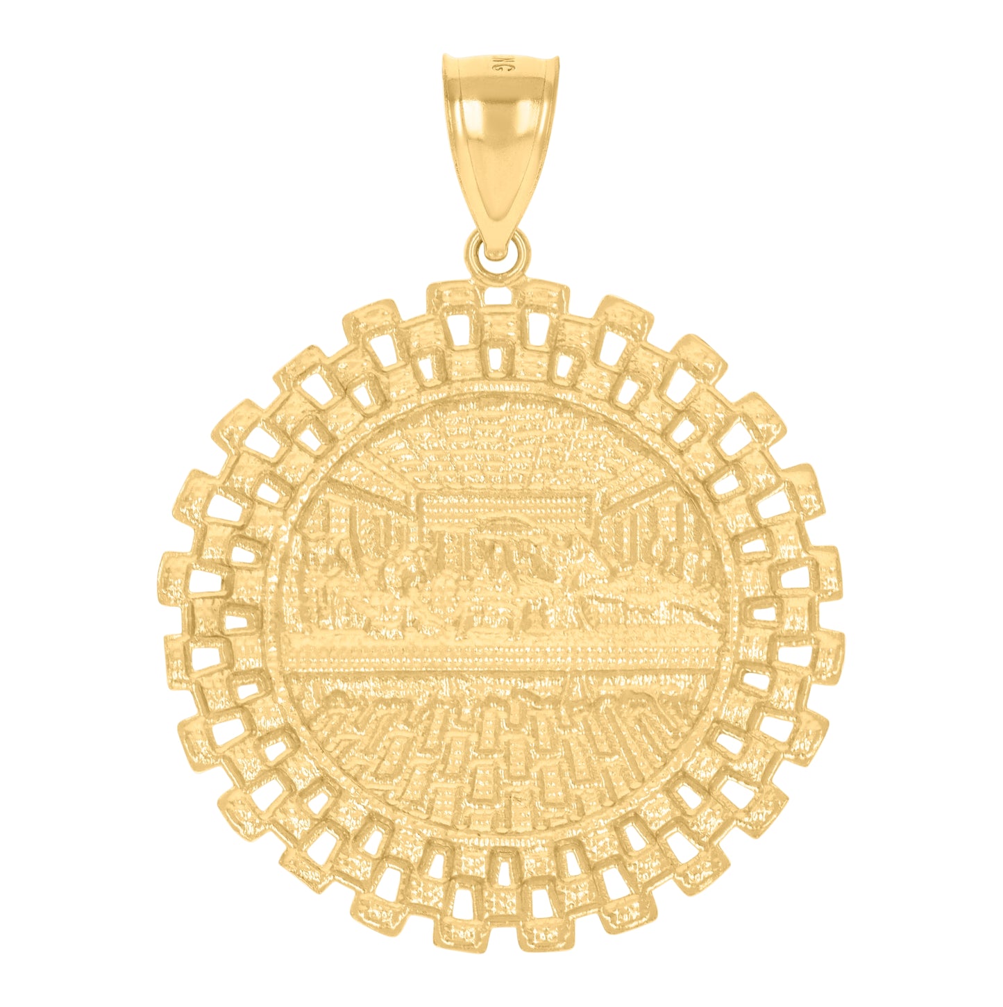 10K Yellow Gold Mens Last Supper Religious Charm Pendant