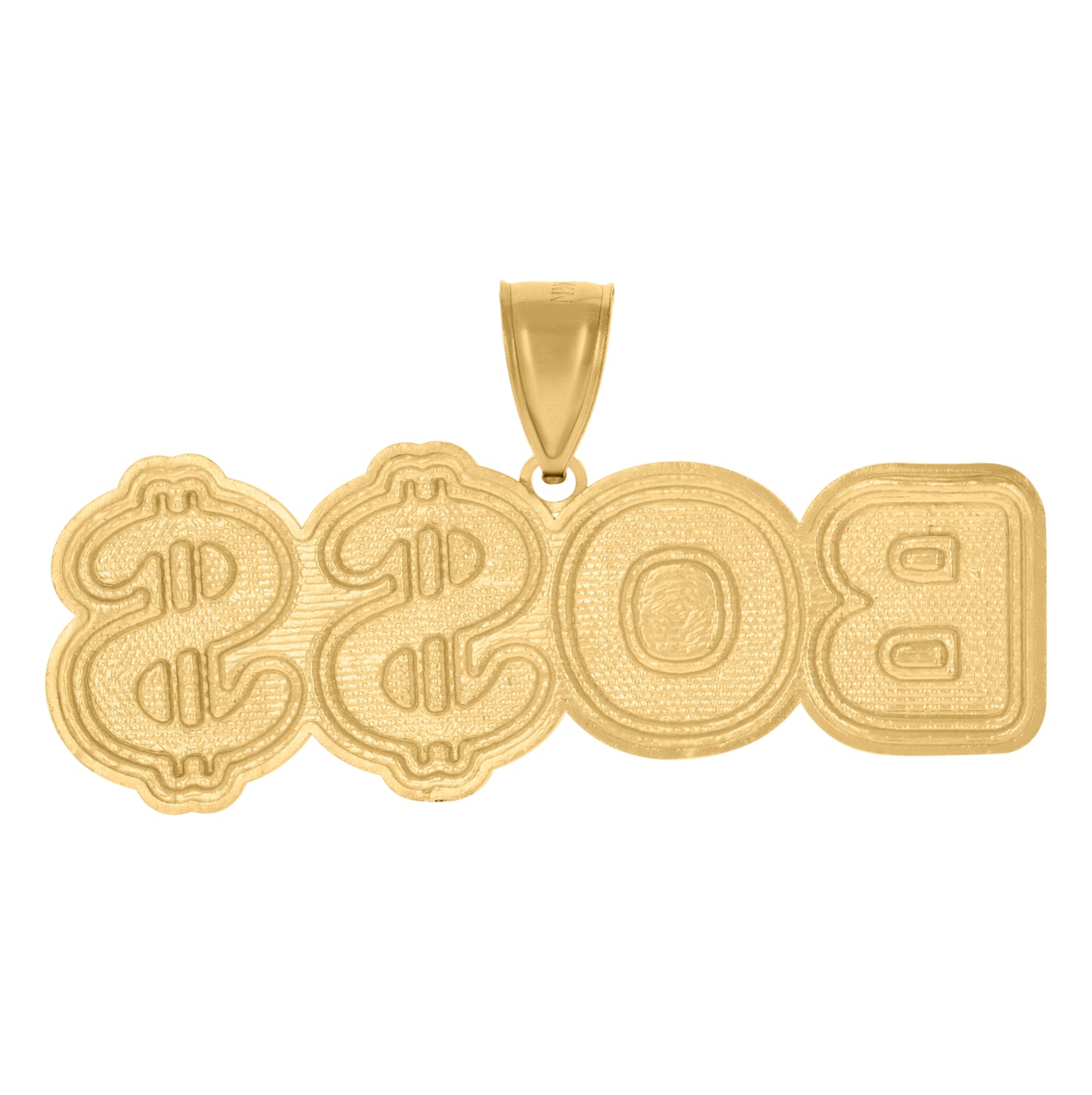 10K Yellow Gold Mens Dollar Sign Boss Fashion Charm Pendant