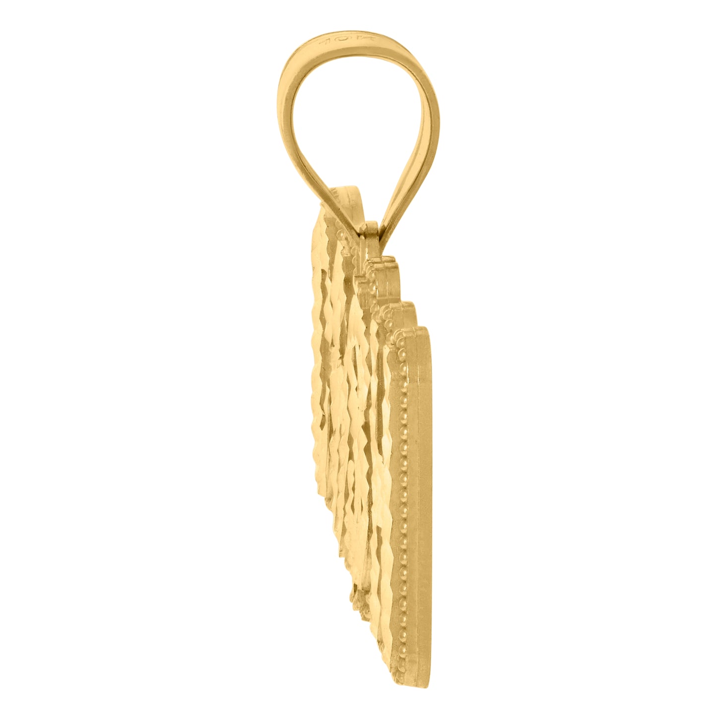10K Yellow Gold Mens Dollar Sign Cash Fashion Charm Pendant