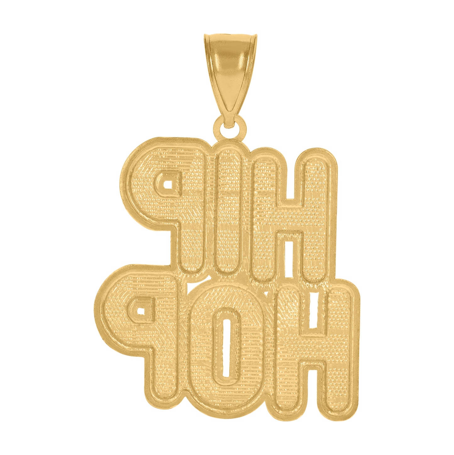 10K Yellow Gold Mens Hip Hop Talking Fashion Charm Pendant