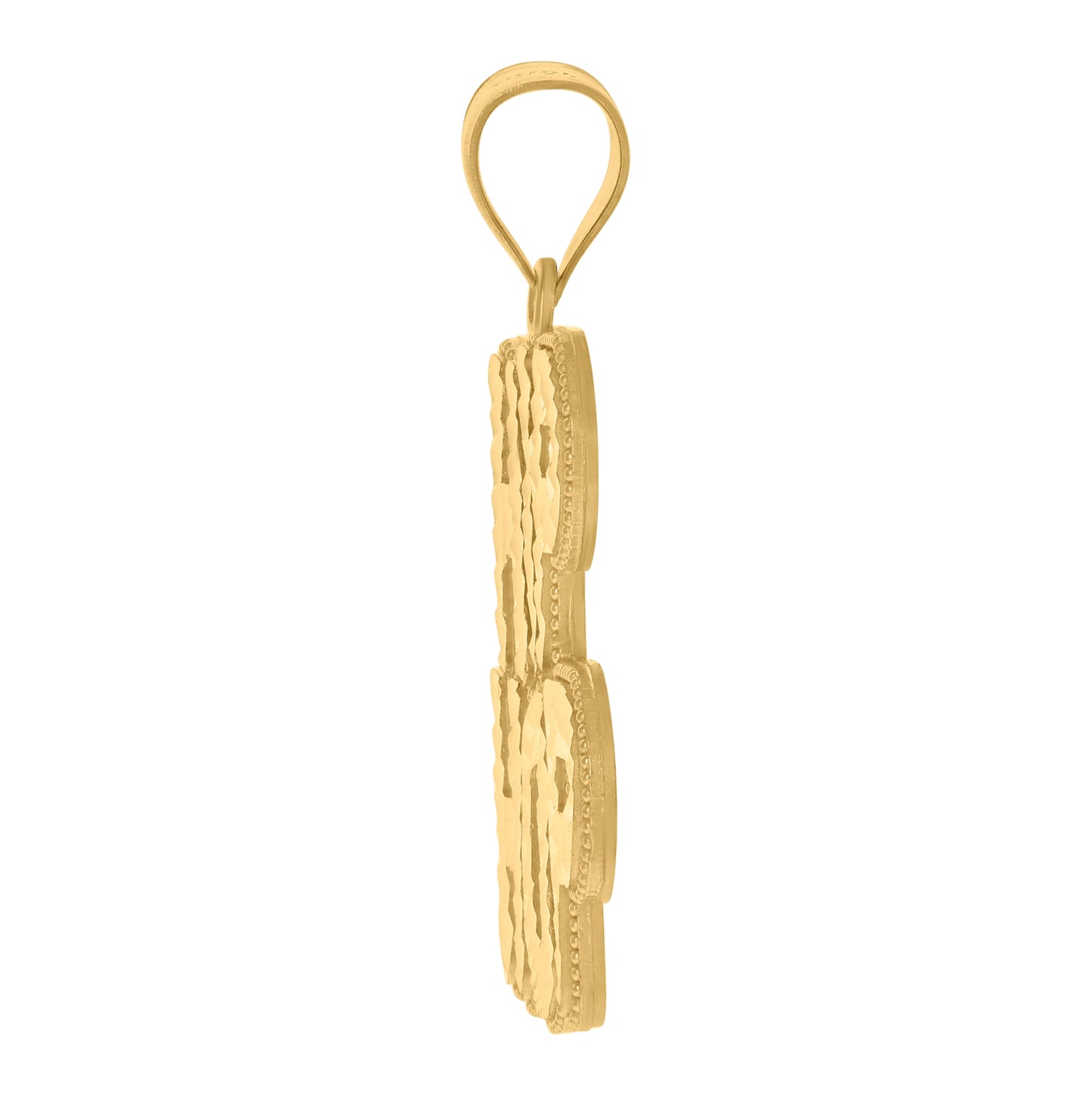 10K Yellow Gold Mens Hip Hop Talking Fashion Charm Pendant