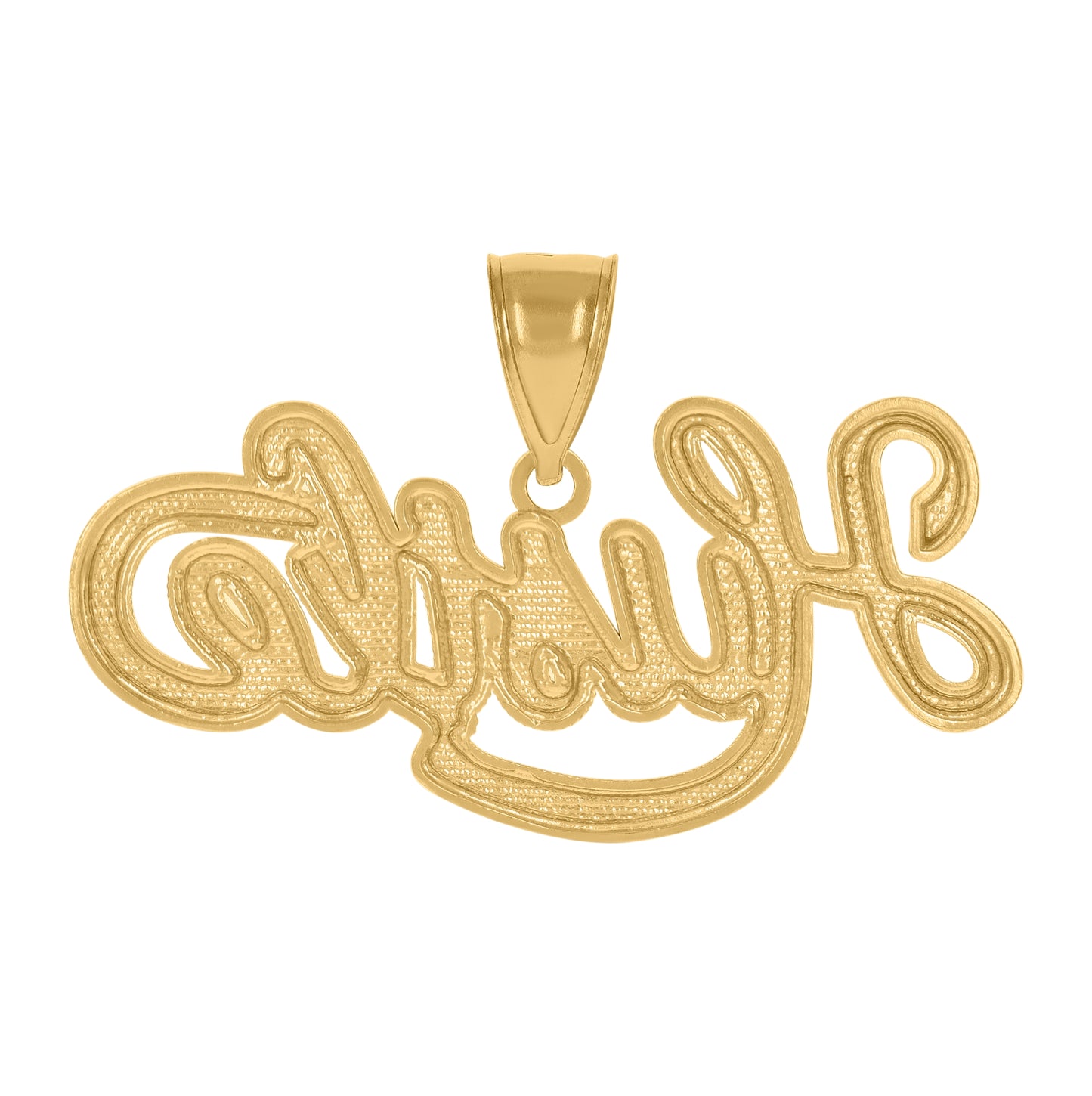 10K Yellow Gold Mens Hustle Talking Fashion Charm Pendant