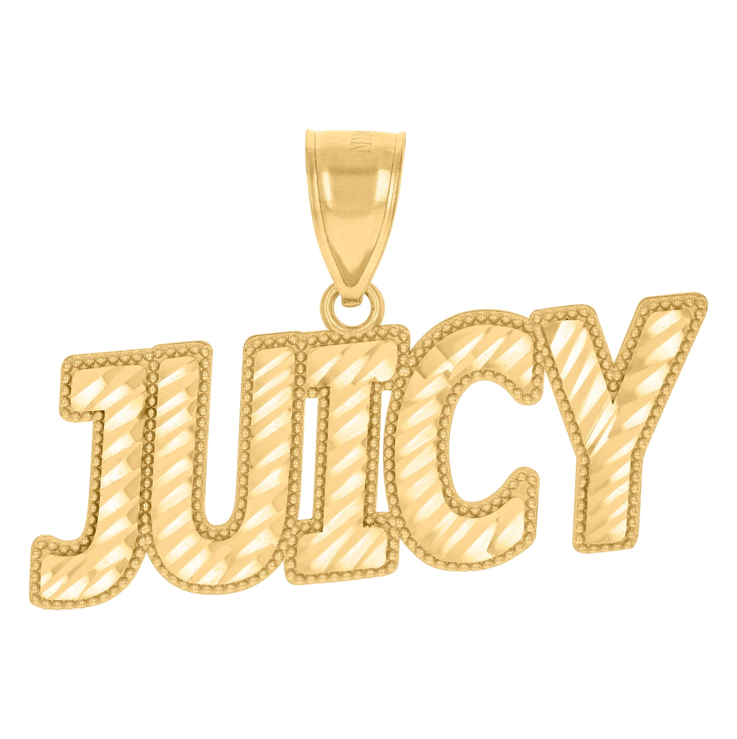 10K Yellow Gold Mens Juicy Fashion Charm Pendant