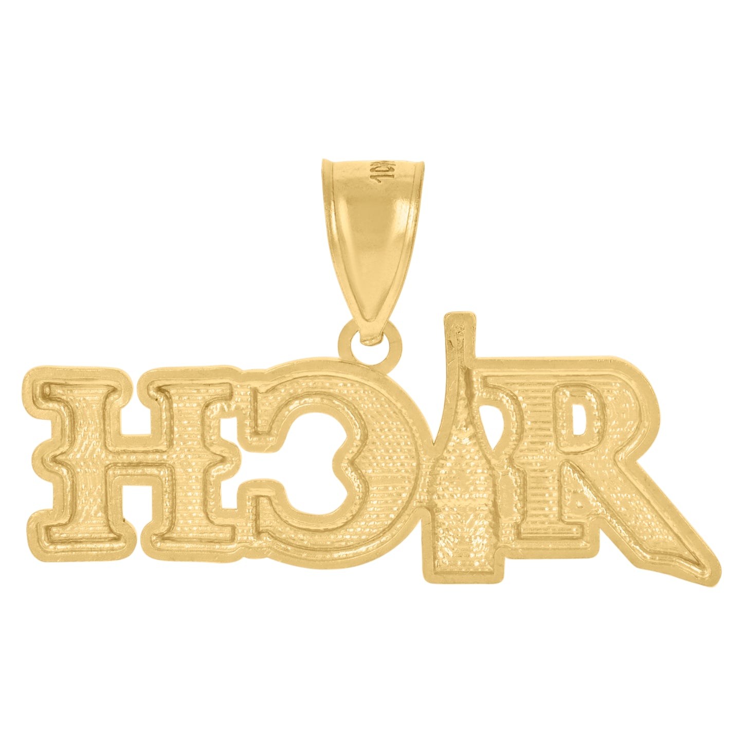 10K Yellow Gold Mens Wine Bottle Rich Fashion Charm Pendant