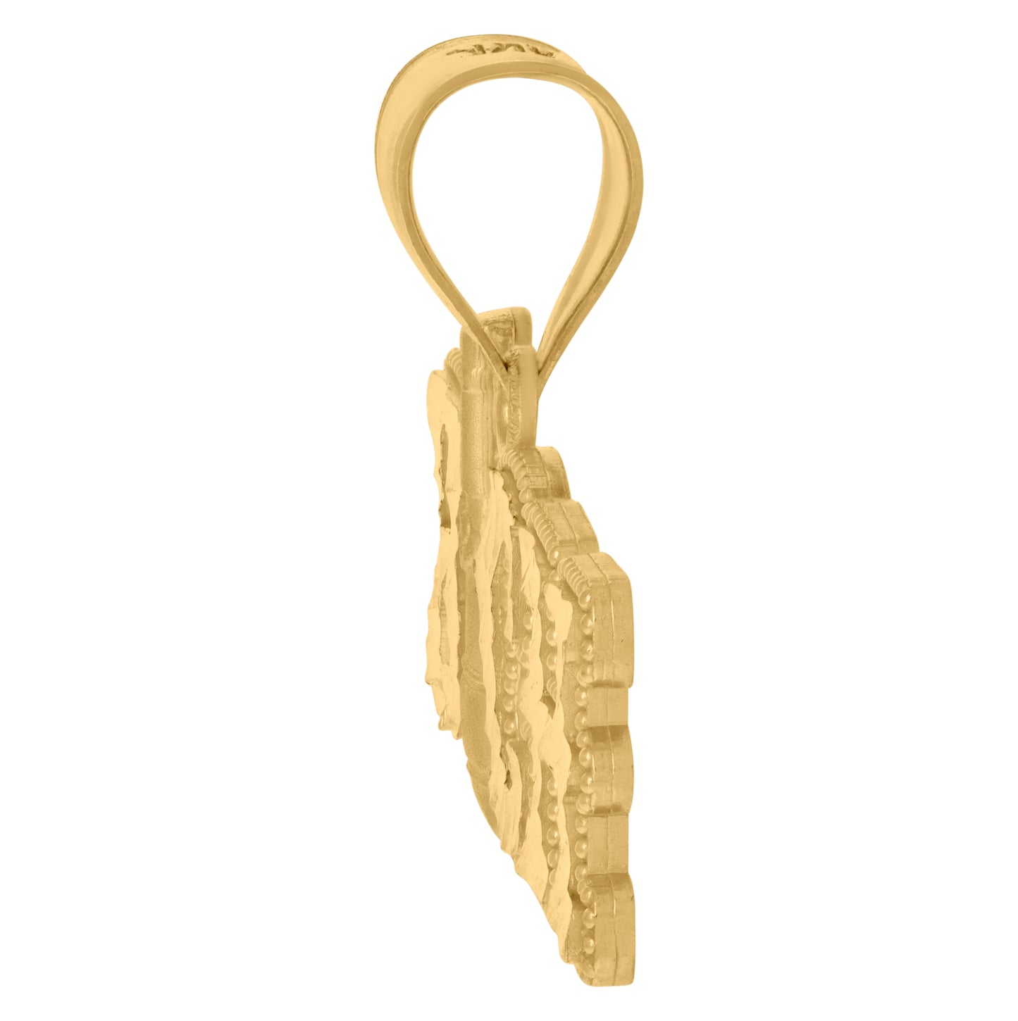 10K Yellow Gold Mens Wine Bottle Rich Fashion Charm Pendant