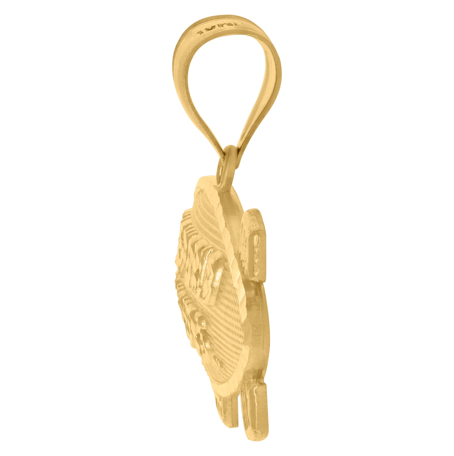 10K Yellow Gold Mens The World Is Yours Talking Fashion Charm Pendant