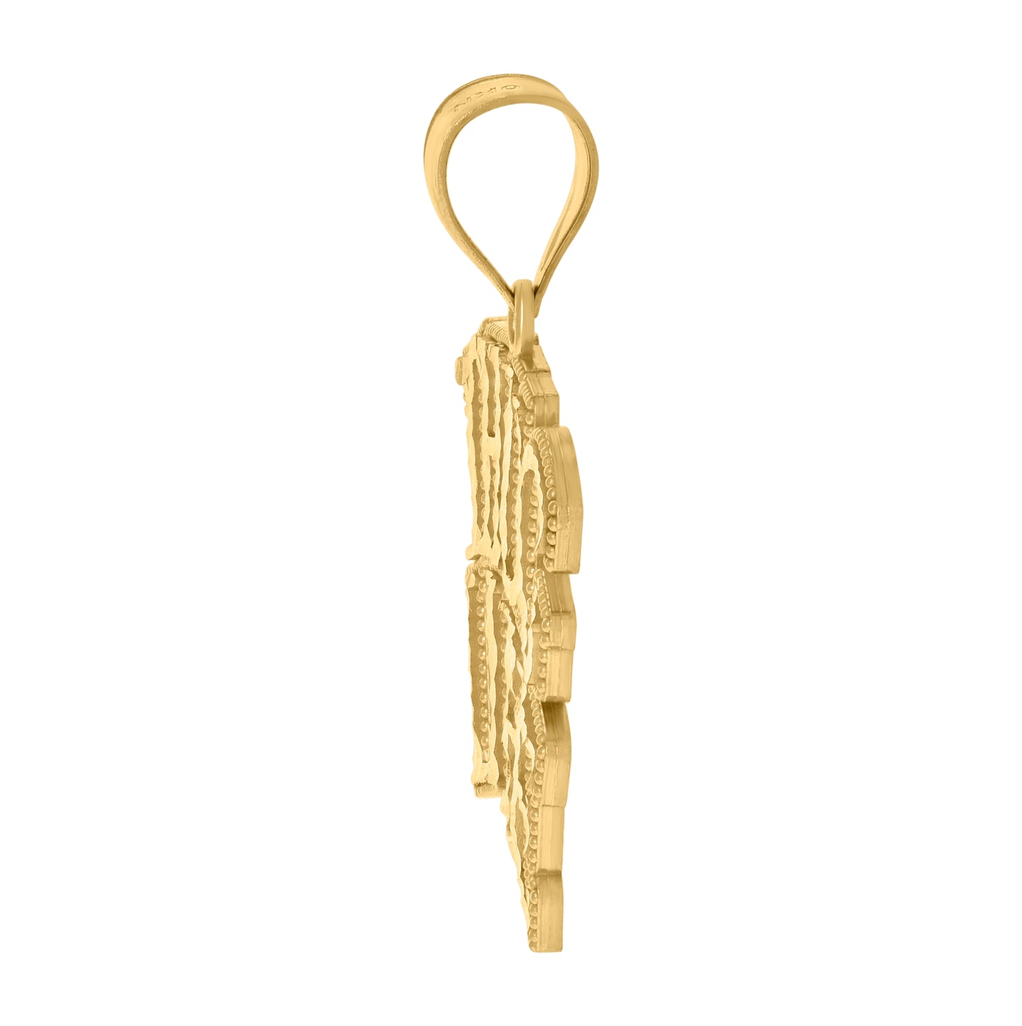 10K Yellow Gold Mens Thug Life Talking Fashion Charm Pendant