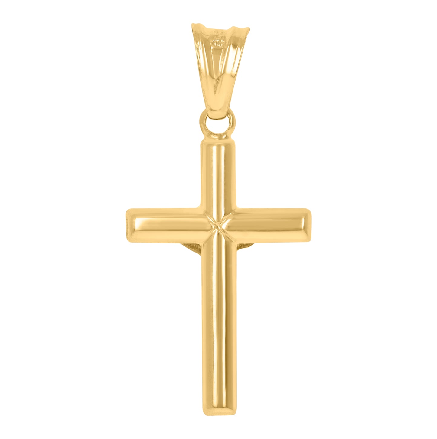 14K Two-tone Gold Mens Crucifix Cross Religious Charm Pendant