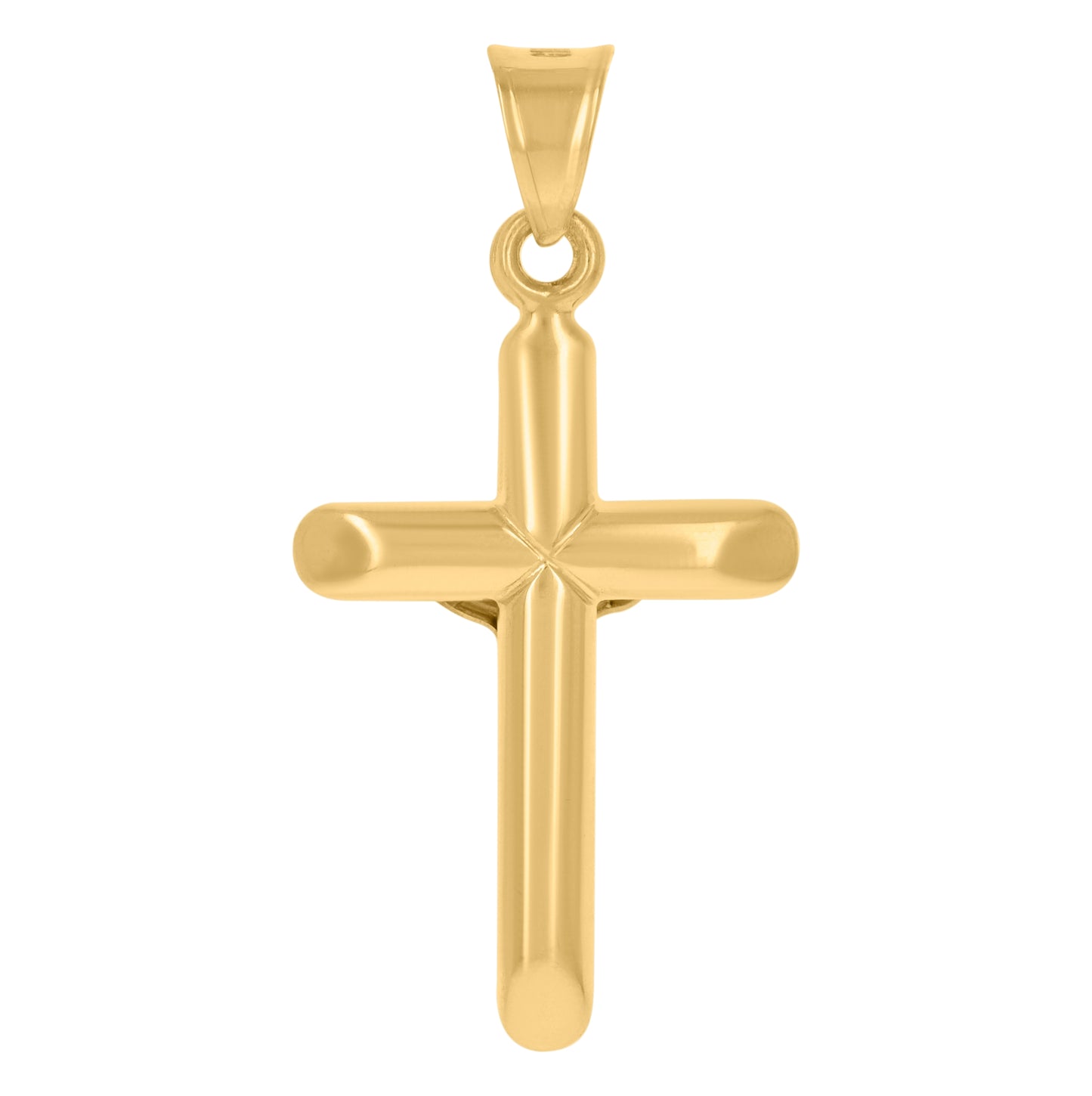14K Two-tone Gold Unisex Crucifix Cross Religious Charm Pendant