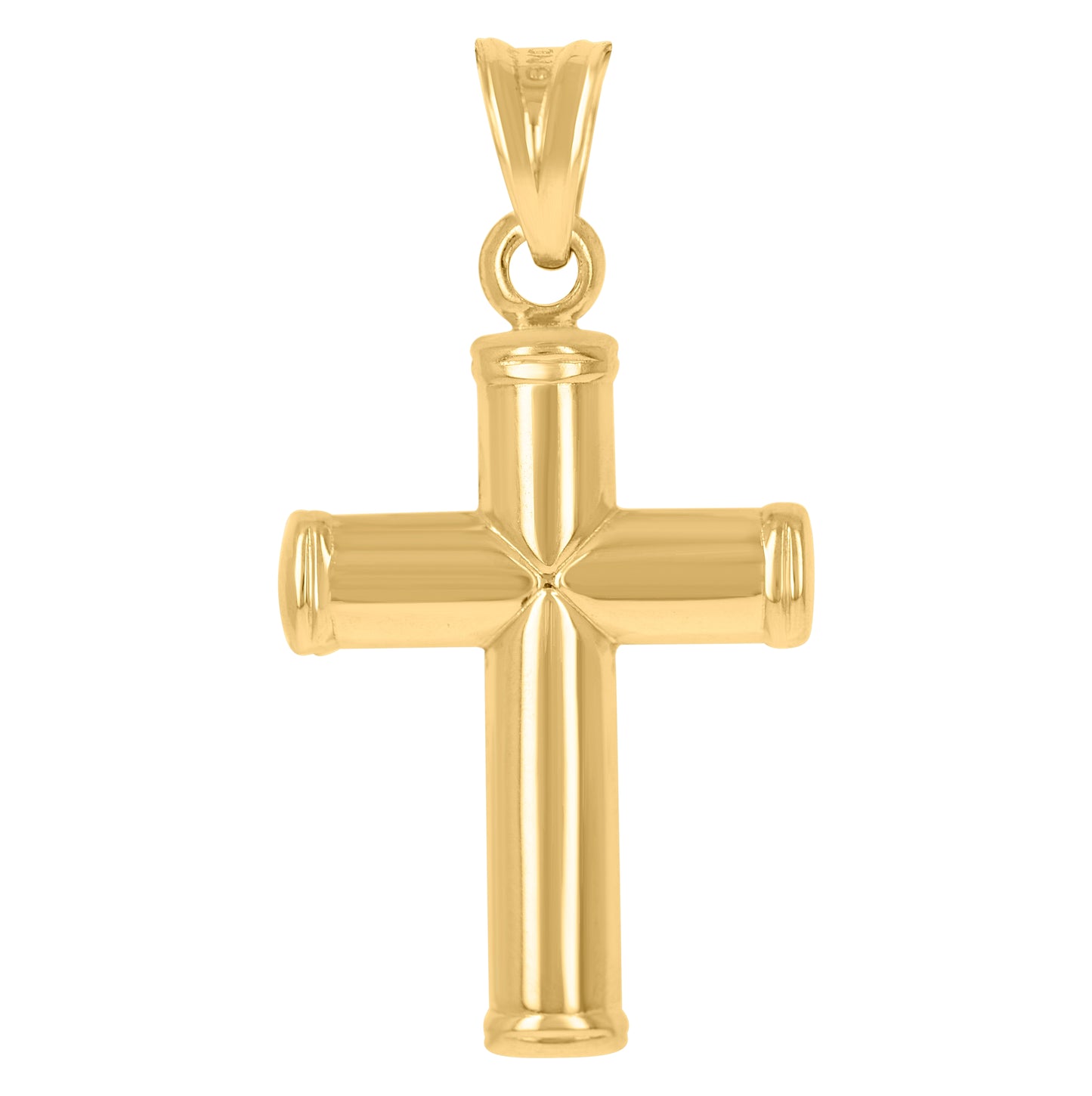 14K Two-tone Gold Mens Crucifix Cross Religious Charm Pendant