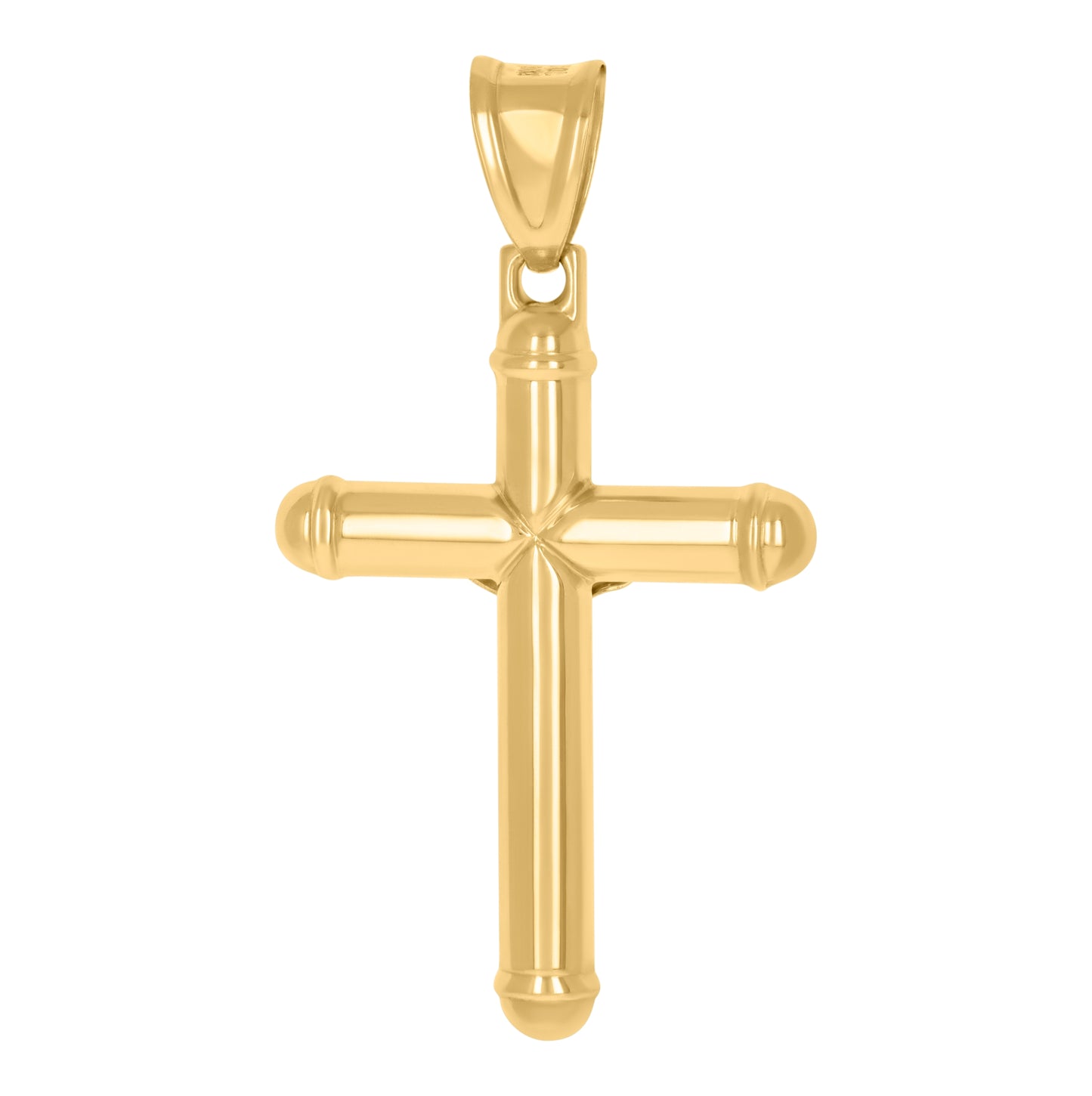 14K Two-tone Gold Mens Crucifix Cross Religious Charm Pendant