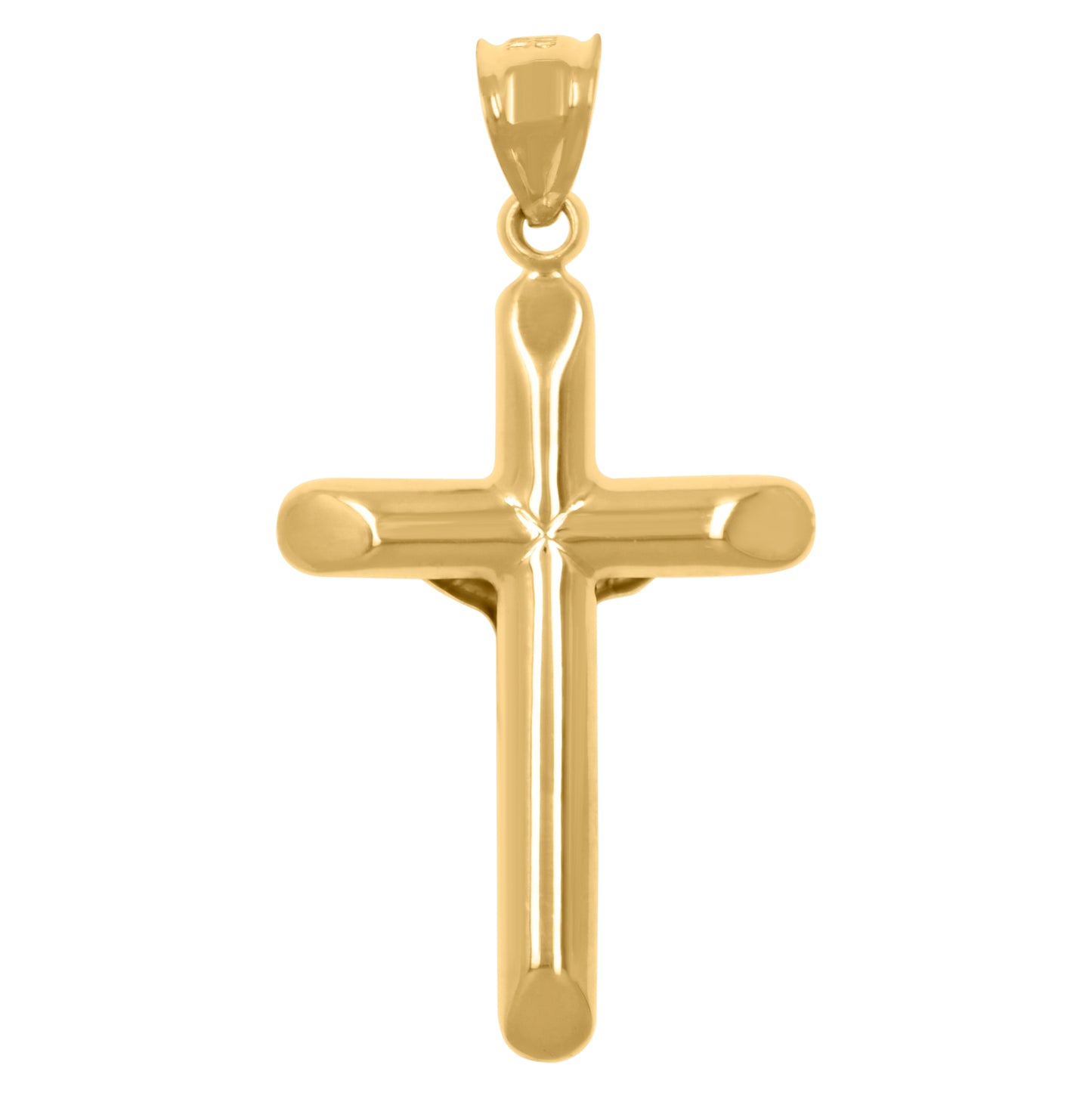 14K Two-tone Gold Mens Crucifix Cross Religious Charm Pendant