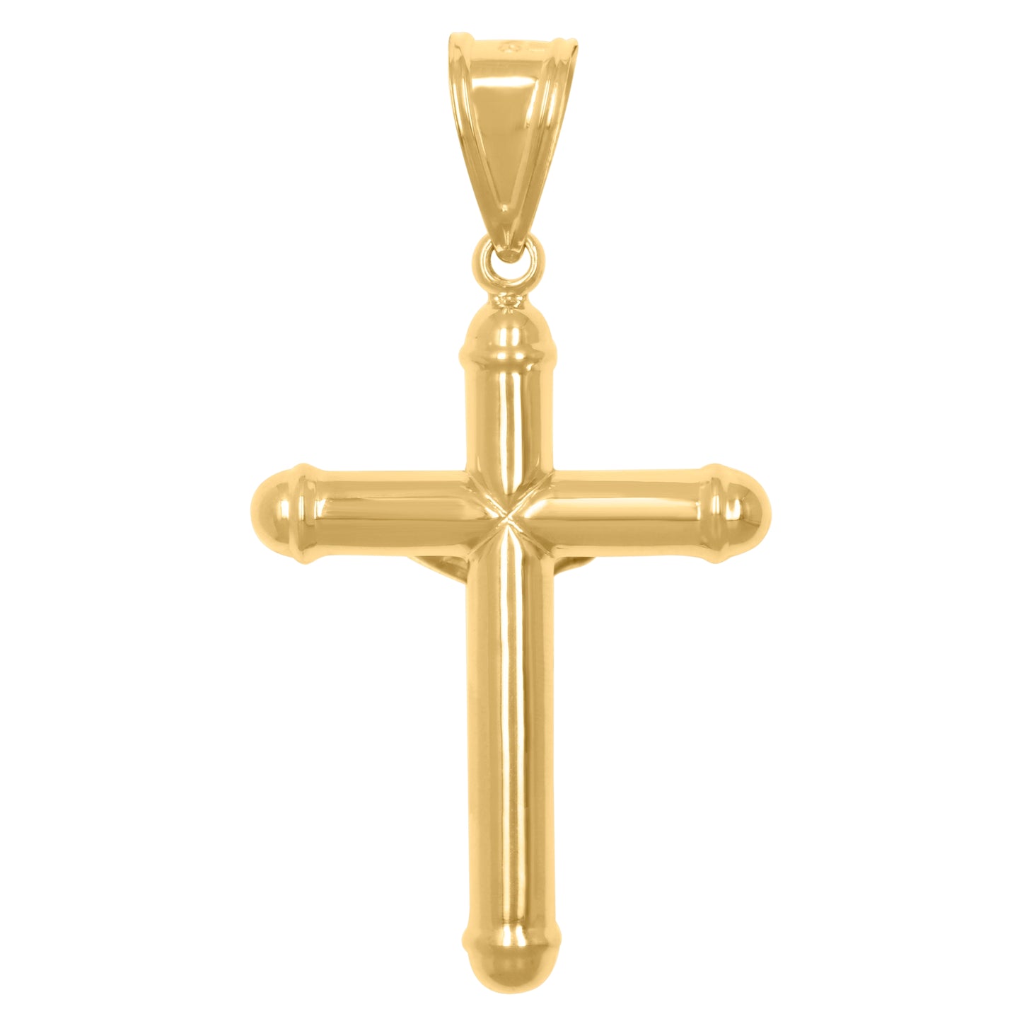 14K Two-tone Gold Mens Crucifix Cross Religious Charm Pendant