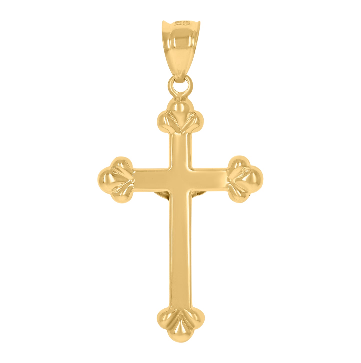 14K Two-tone Gold Mens Crucifix Cross Religious Charm Pendant