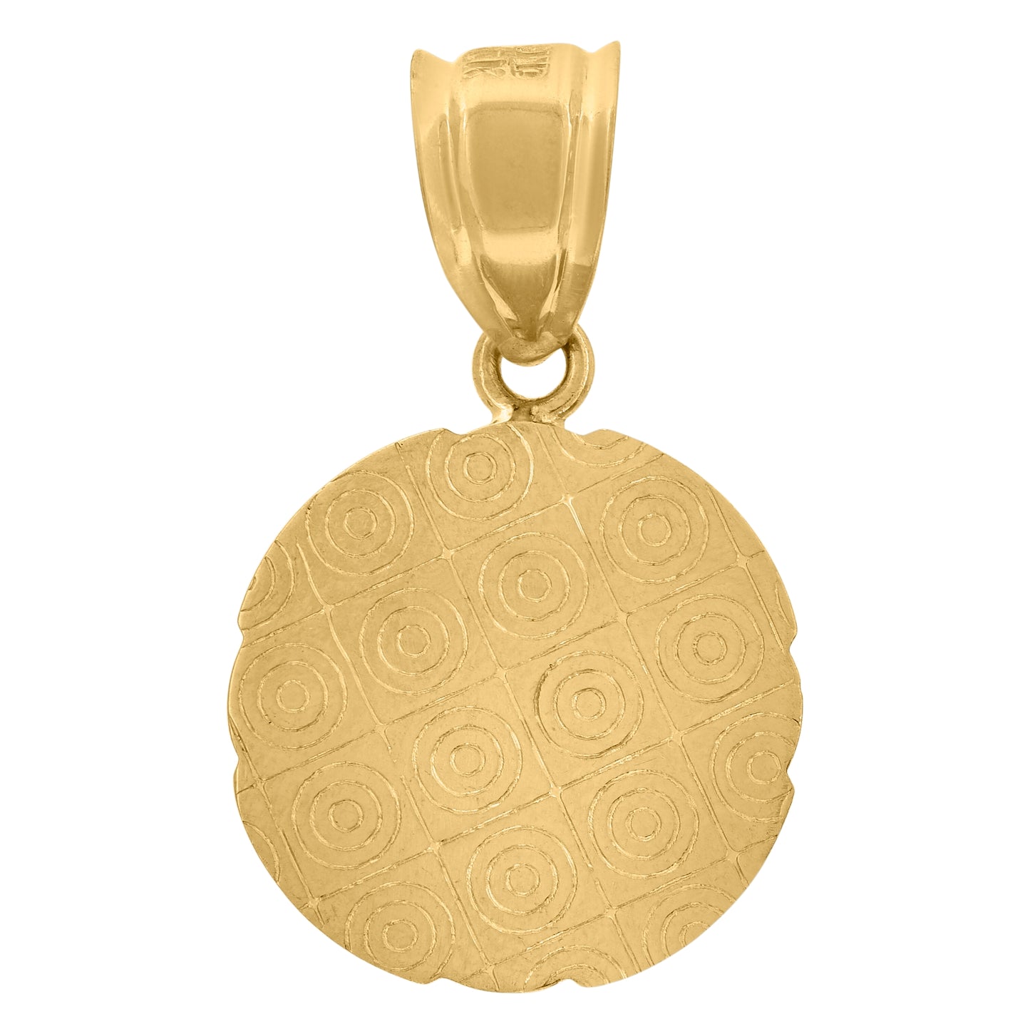 14K Two-tone Gold Mens Last Supper Religious Charm Pendant