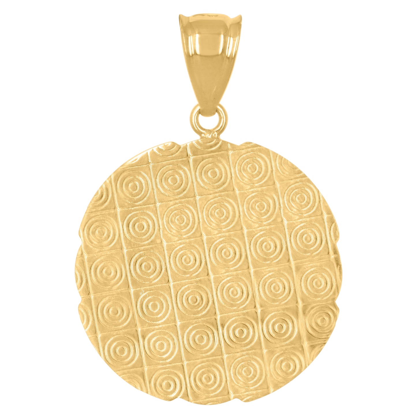 14K Two-tone Gold Mens Last Supper Religious Charm Pendant