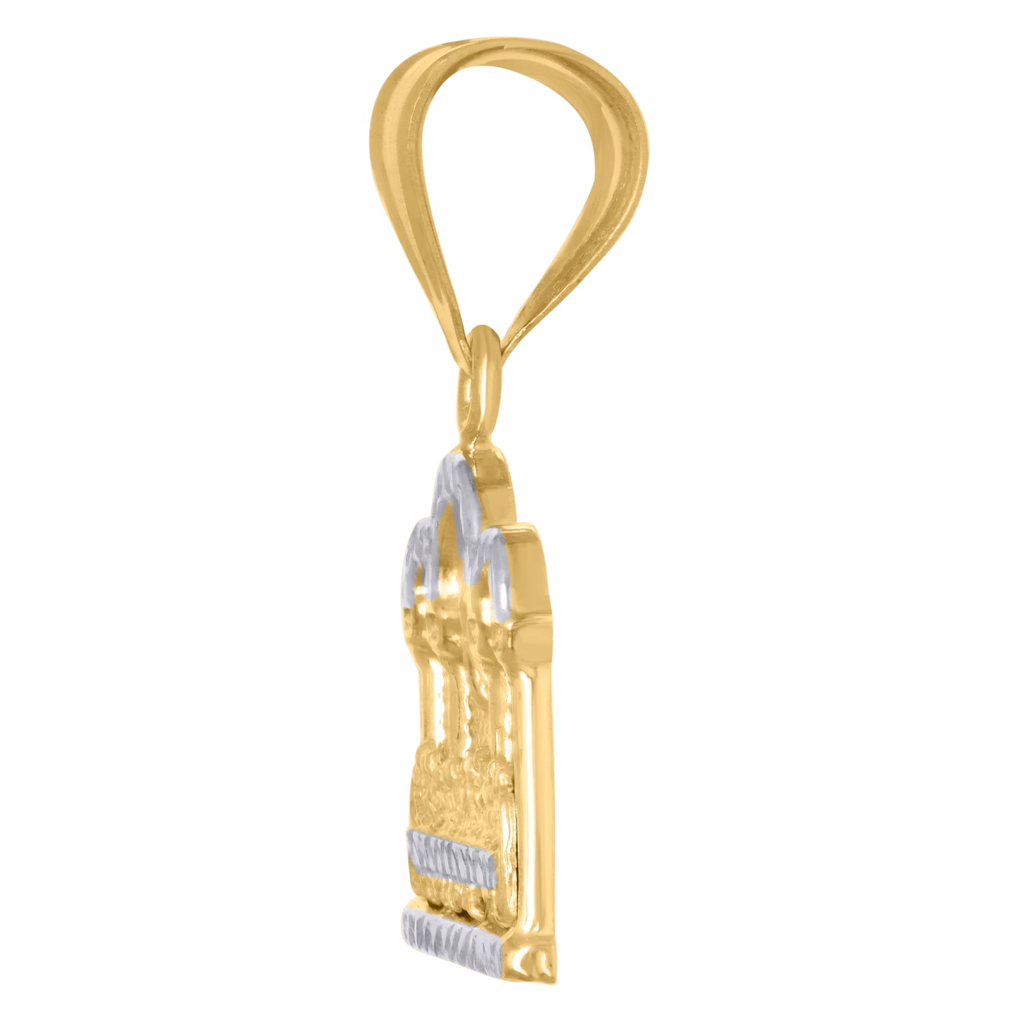 14K Two-tone Gold Mens Last Supper Religious Charm Pendant
