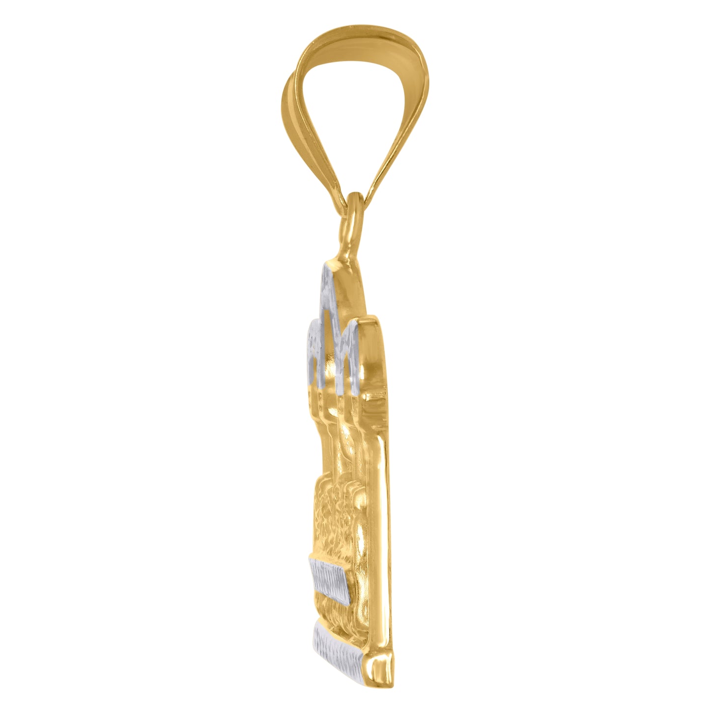 14K Two-tone Gold Mens Last Supper Religious Charm Pendant