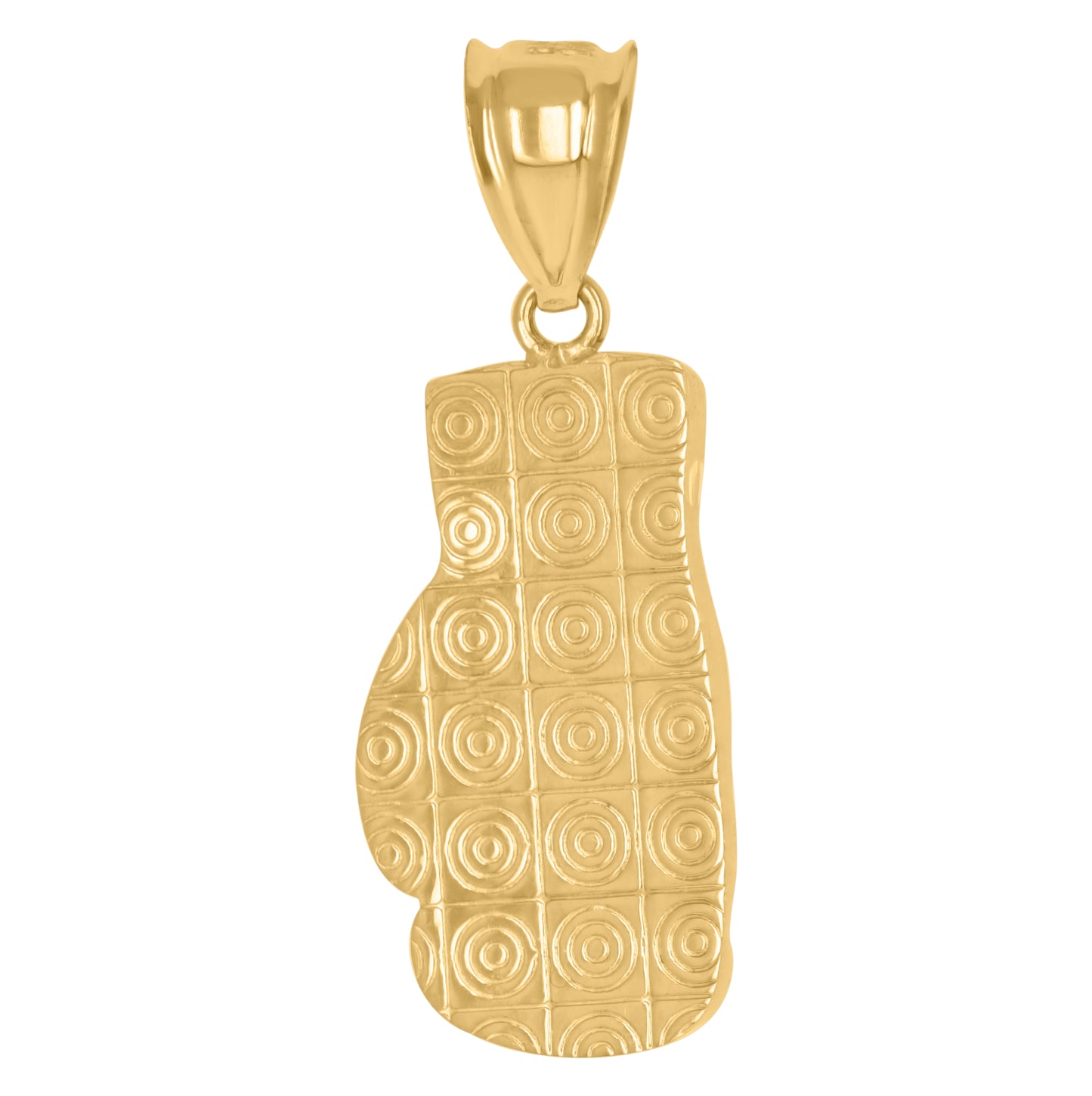 14K Two-tone Gold Mens Boxing Gloves Sports Charm Pendant