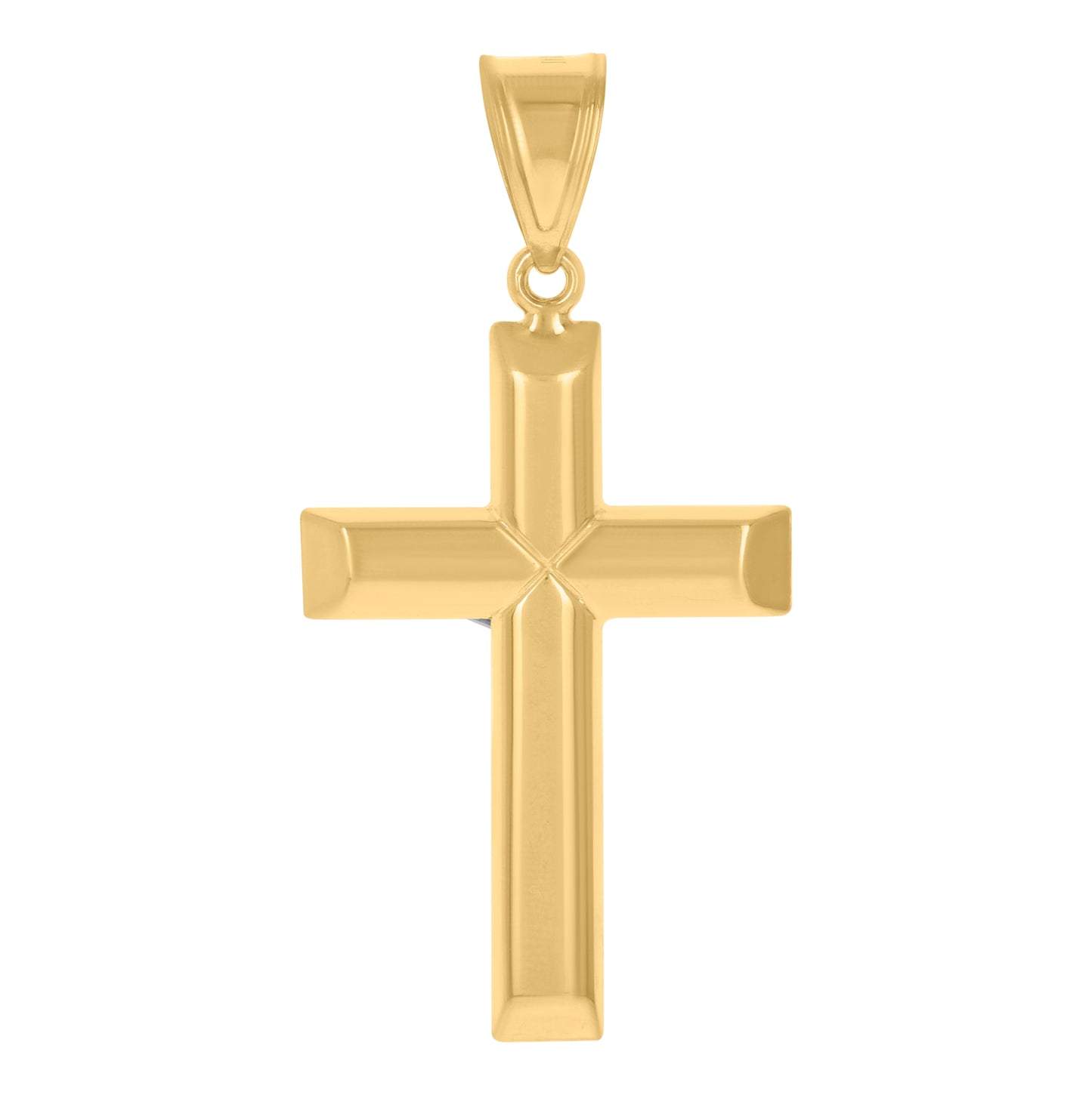 14K Two-tone Gold Unisex Crucifix Cross Religious Charm Pendant