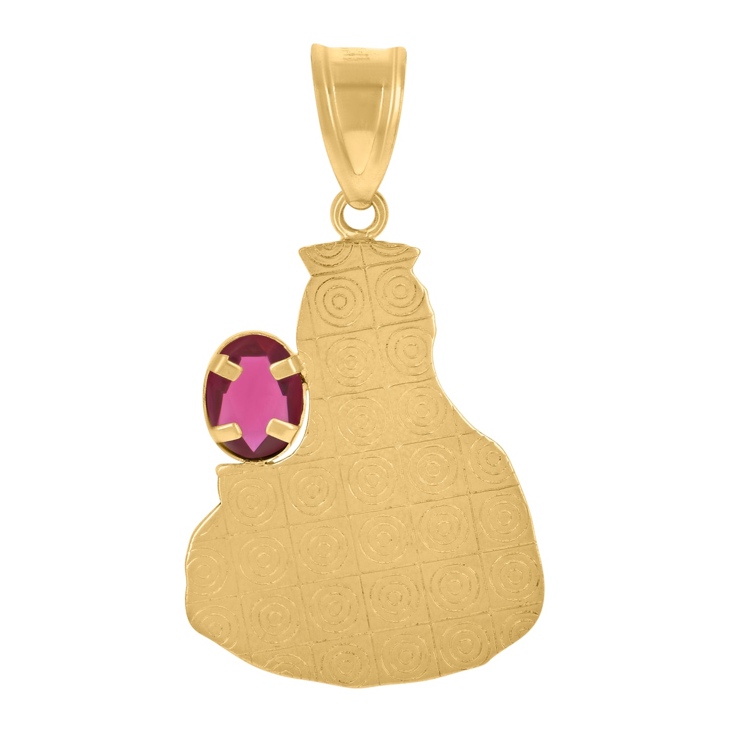 14K Two-Tone Gold Mens St. Barbara Religious Charm Pendant
