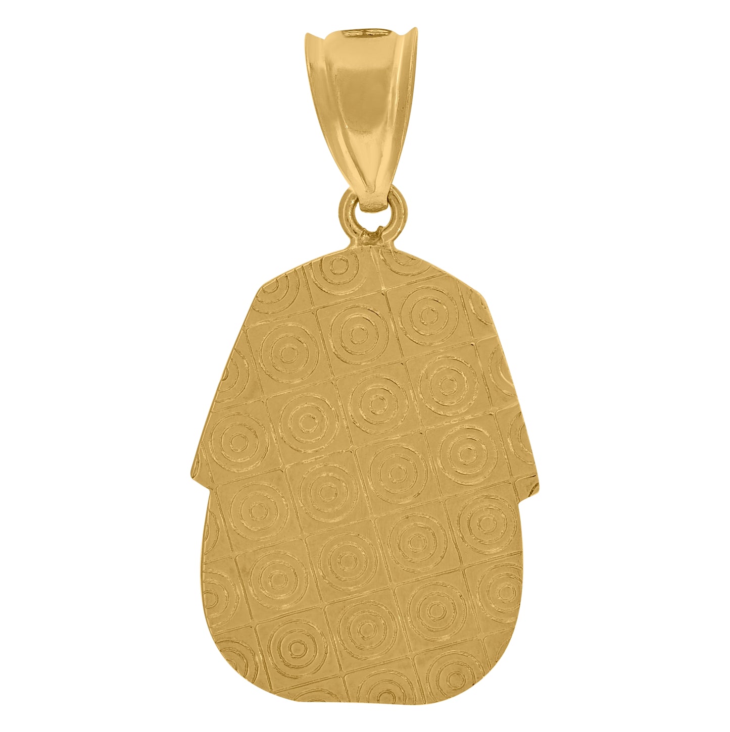 14K Two-tone Gold Mens Pharaoh Egyptian Charm Pendant