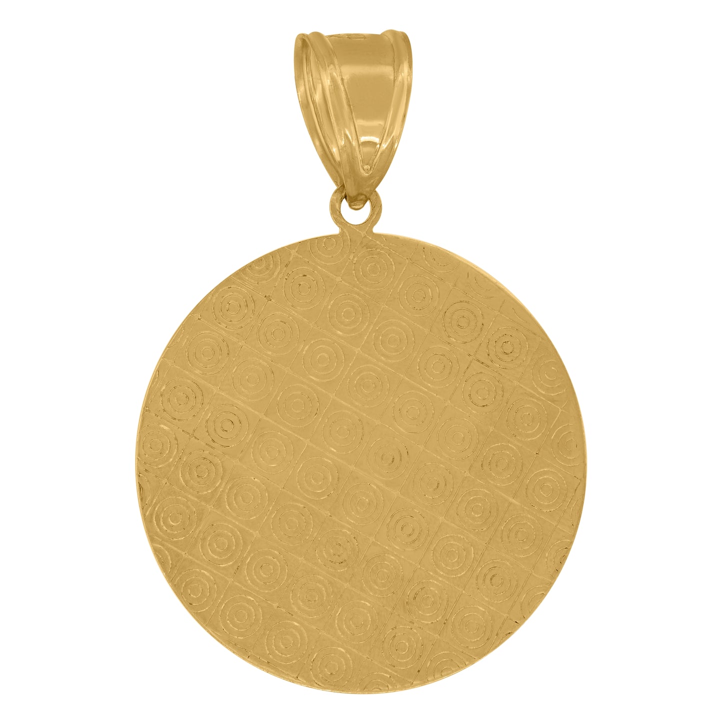 14K Two-tone Gold Mens Medallion Jesus Religious Charm Pendant