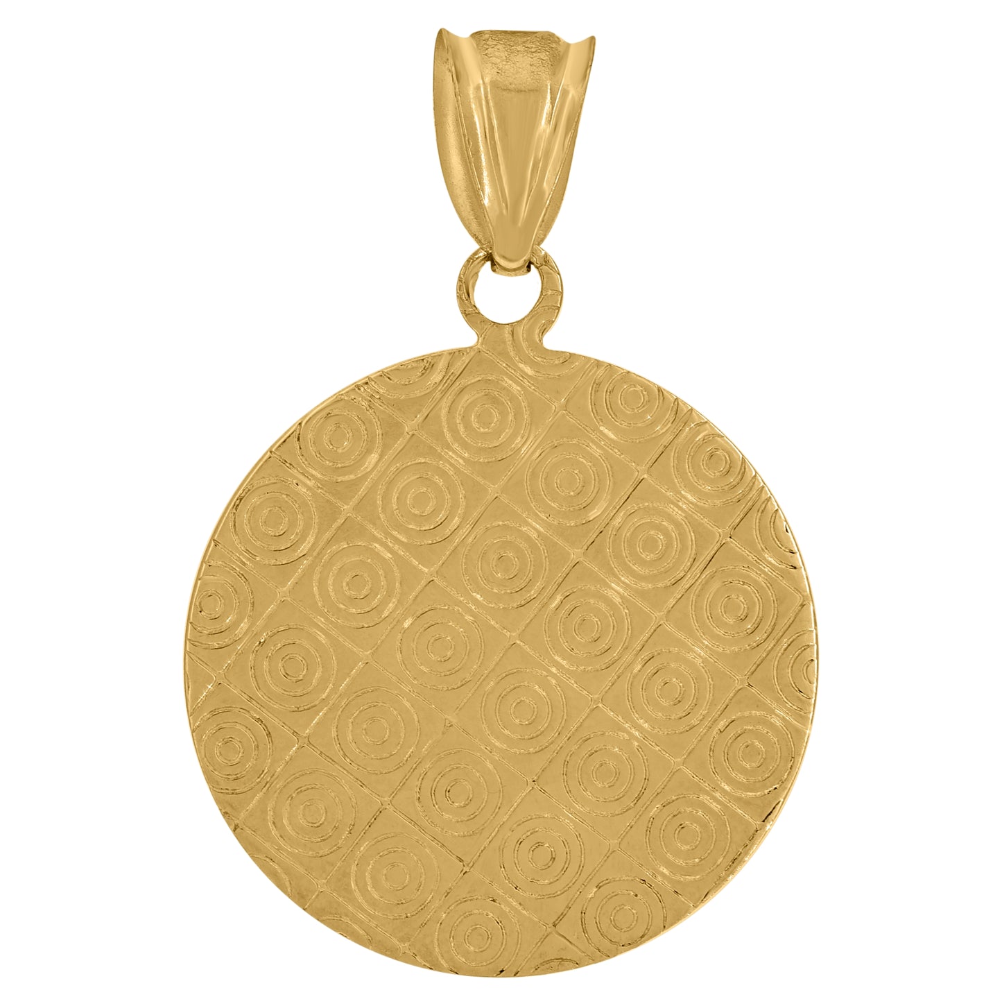 14K Two-tone Gold Mens Medallion Jesus Religious Charm Pendant