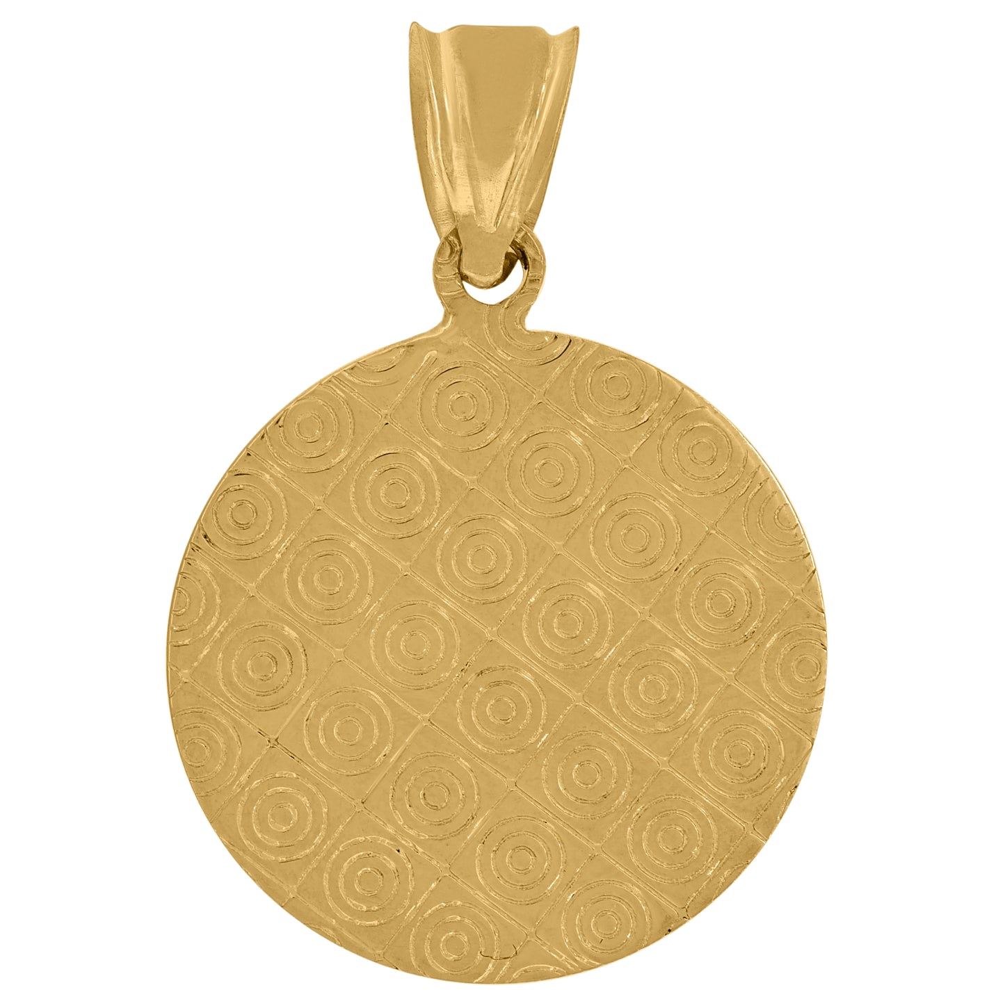 14K Two-Tone Gold Mens Medusa Egyptian Fashion Charm Pendant