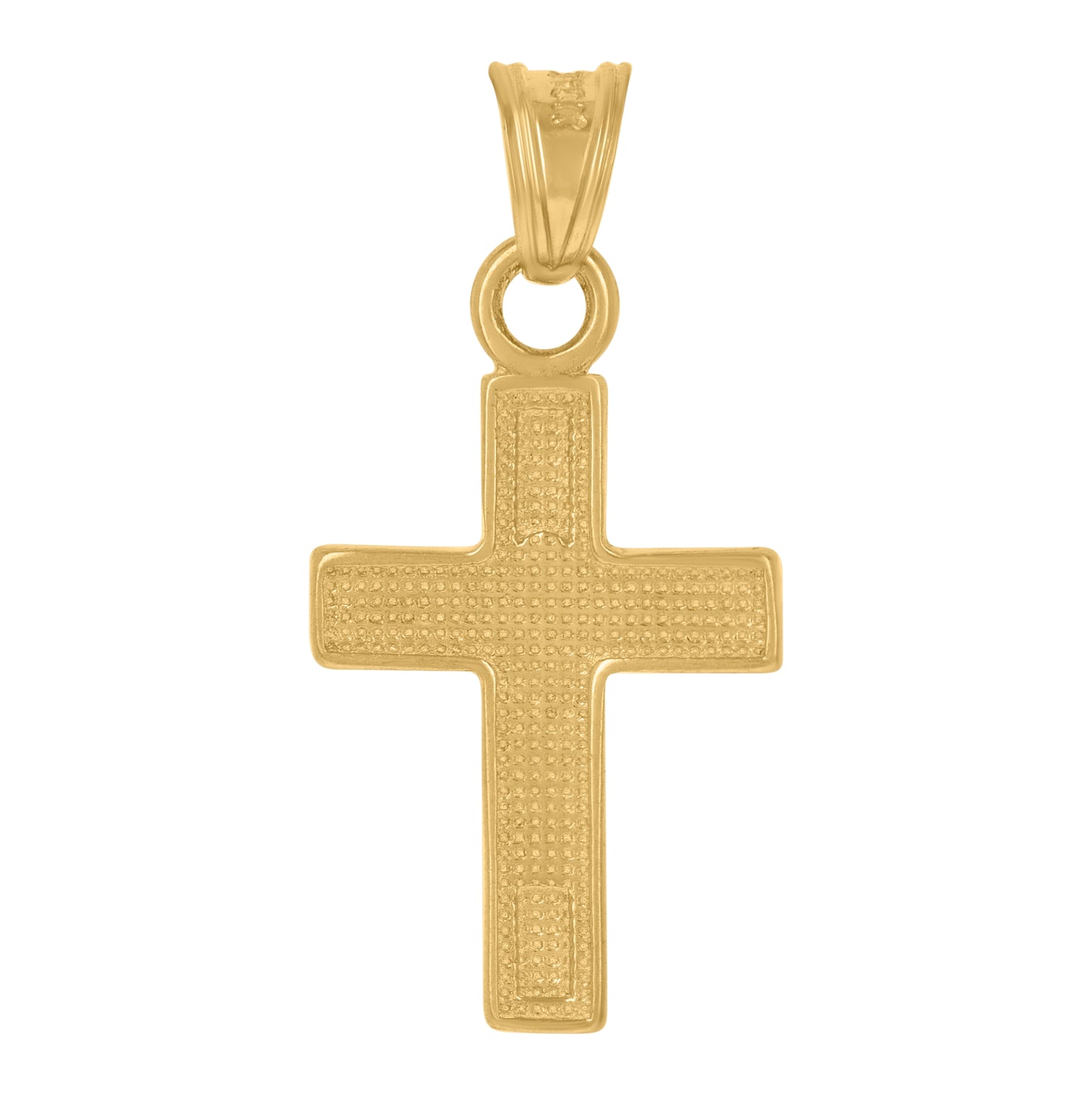 10K Yellow Gold Mens RN & Caduceus Cross Religious Charm Pendant