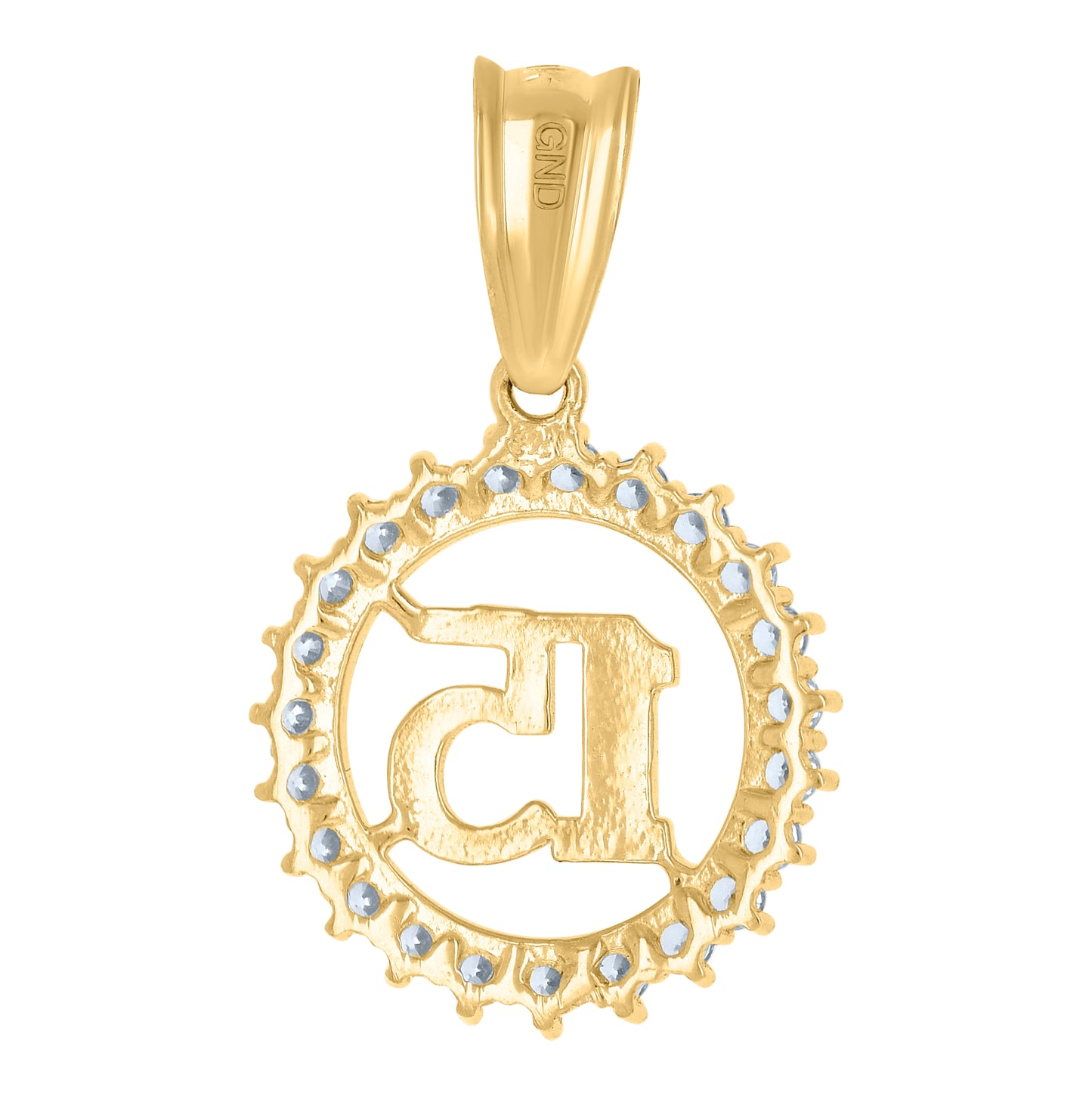 10K Yellow Gold Womens Cubic-Zirconia Anos 15 Quinceanera Charm Pendant