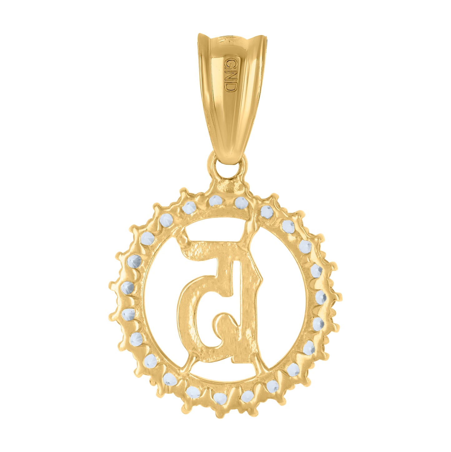 10K Yellow Gold Womens Cubic-Zirconia Anos 15 Quinceanera Charm Pendant