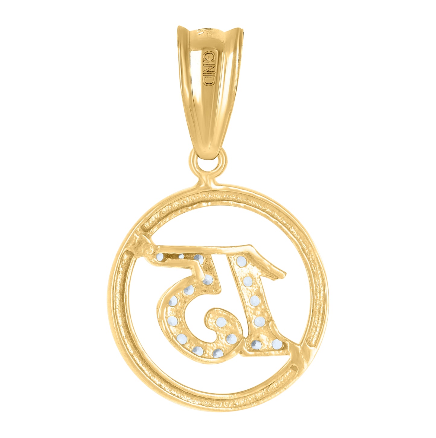 10K Two-tone Gold Womens Cubic-Zirconia Anos 15 Quinceanera Charm Pendant