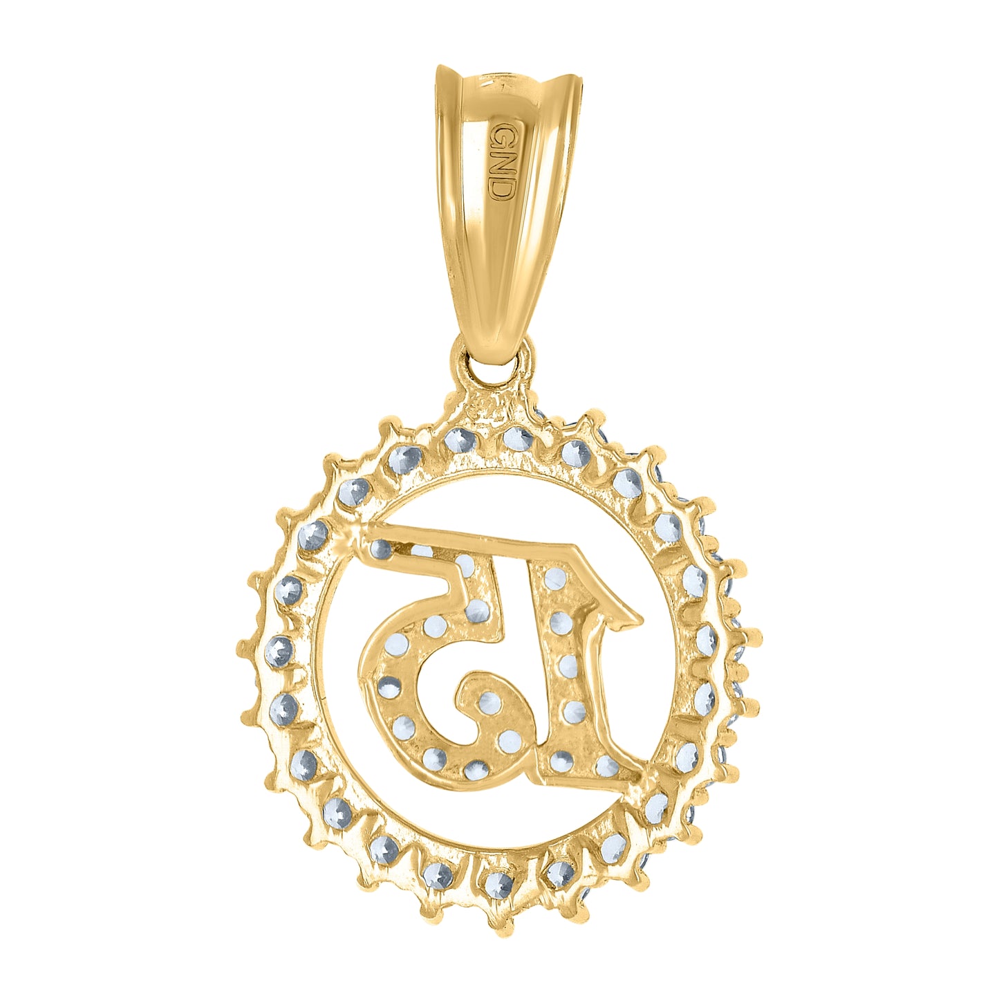 10K Two-tone Gold Womens Cubic-Zirconia Anos 15 Quinceanera Charm Pendant