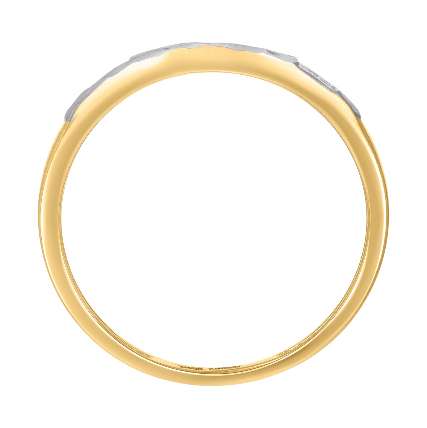 10K Two-tone Gold Womens Greek Key Fashion Ring