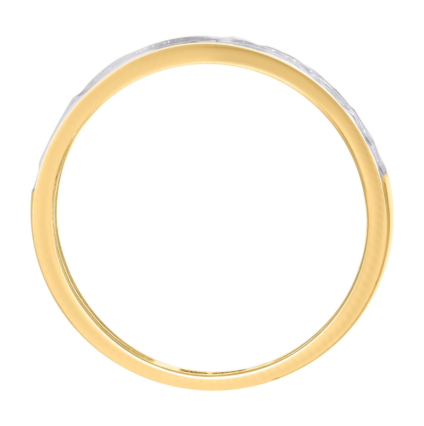 10K Two-tone Gold Womens Greek Key Fashion Ring