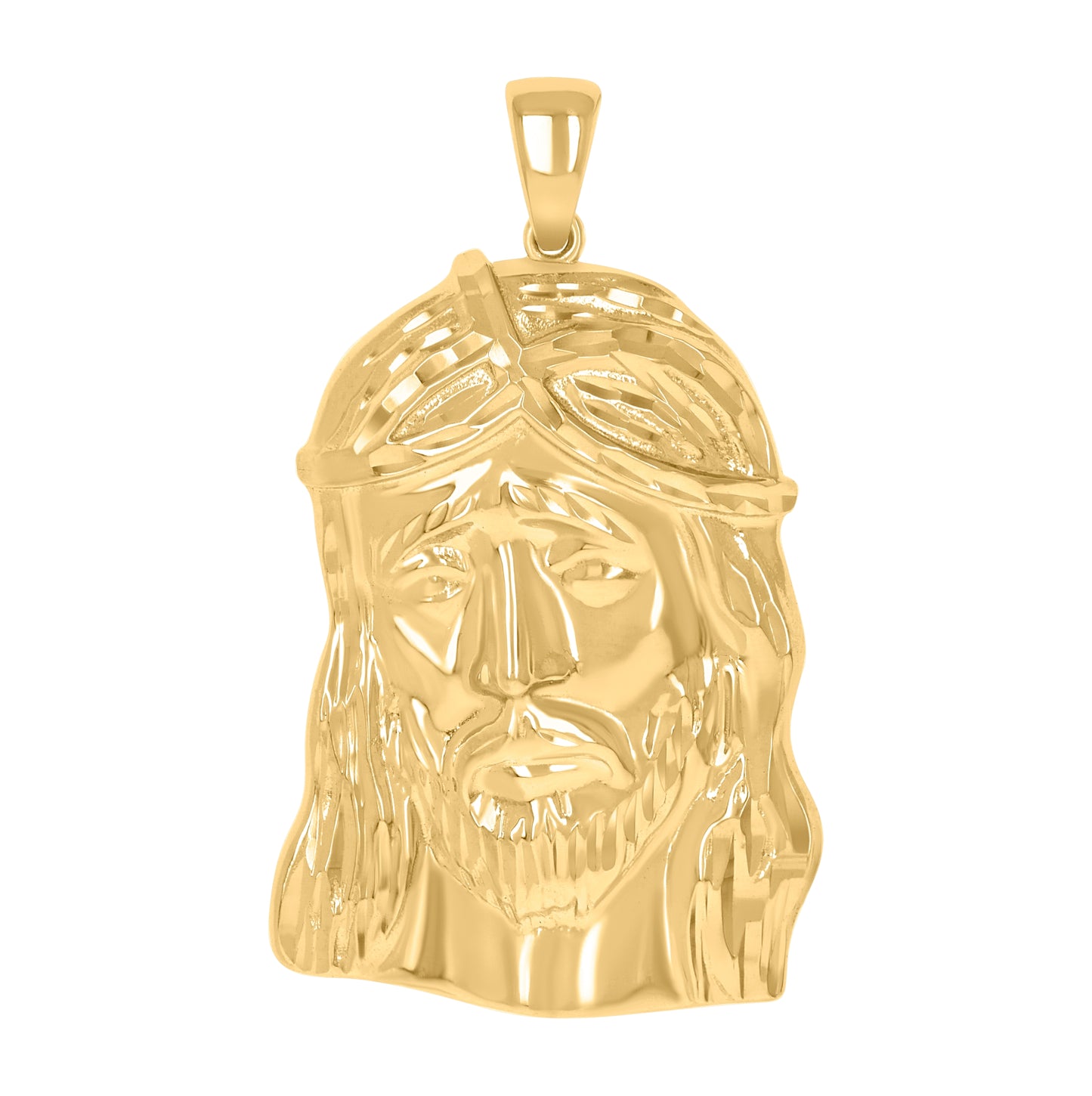 Sterling Silver Mens Jesus Religious Charm Pendant