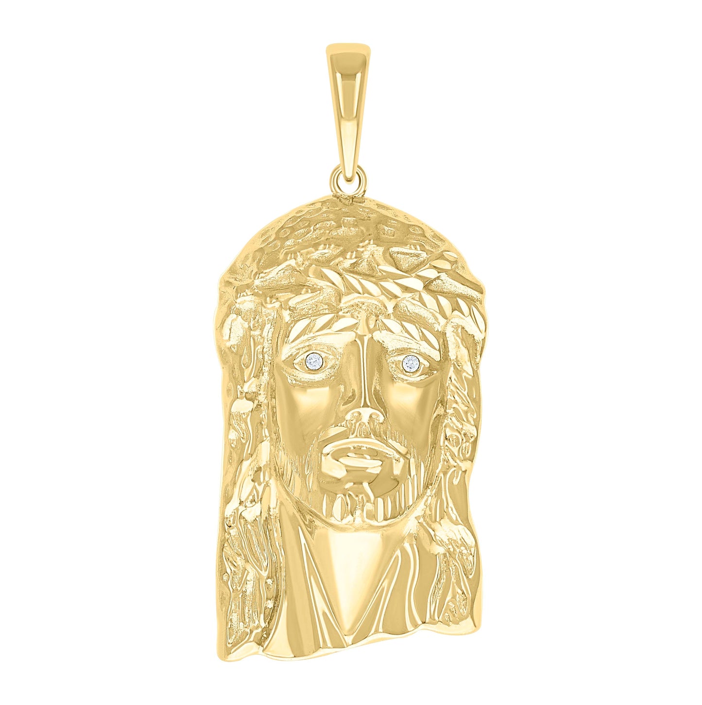 Sterling Silver Mens Jesus Religious Charm Pendant