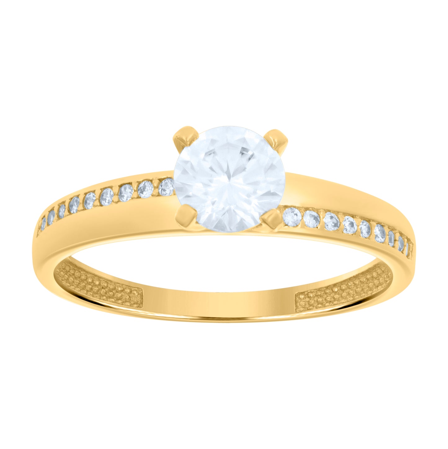 14K Yellow Gold Womens Cubic-Zirconia Duo Bridal Ring Set
