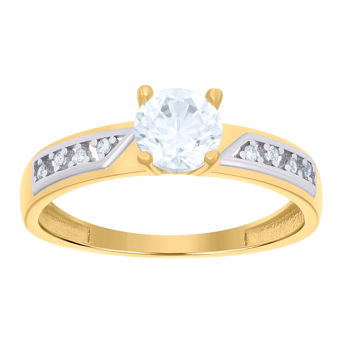 14K Two-tone Gold His & Hers Cubic-Zirconia Trio Ring Set