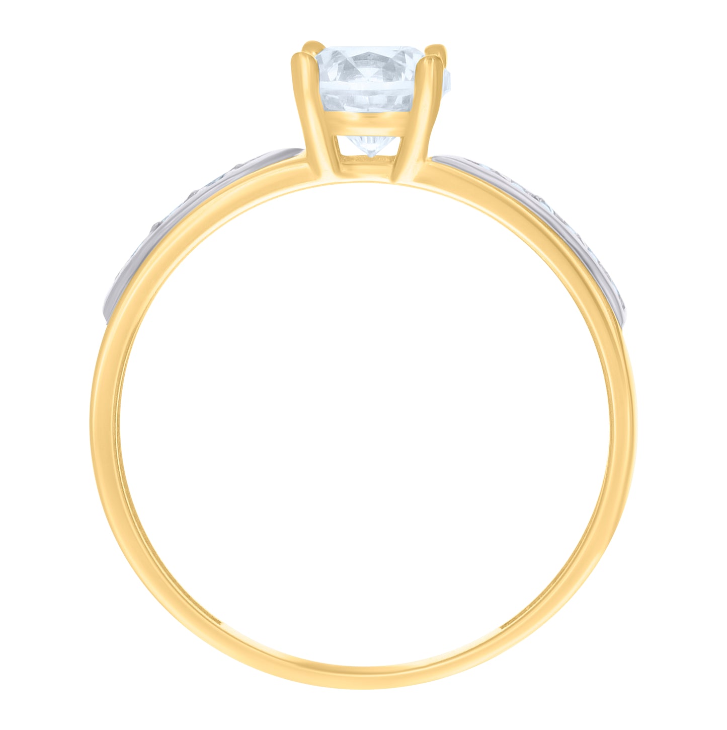 14K Two-tone Gold His & Hers Cubic-Zirconia Trio Ring Set