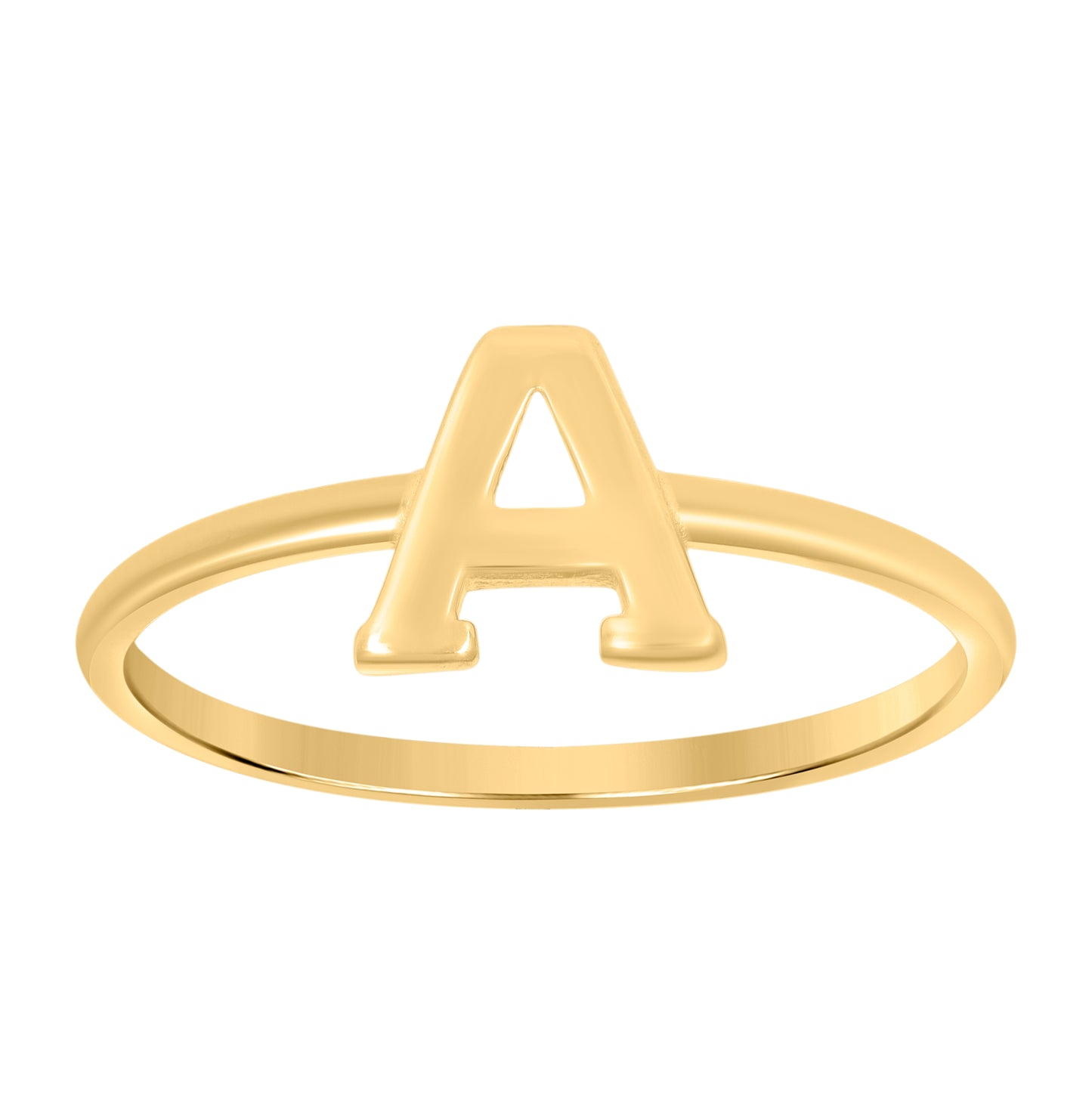10K Yellow Gold Womens Initial Alphabet Bridal Anniversary Engagement Wedding Ring